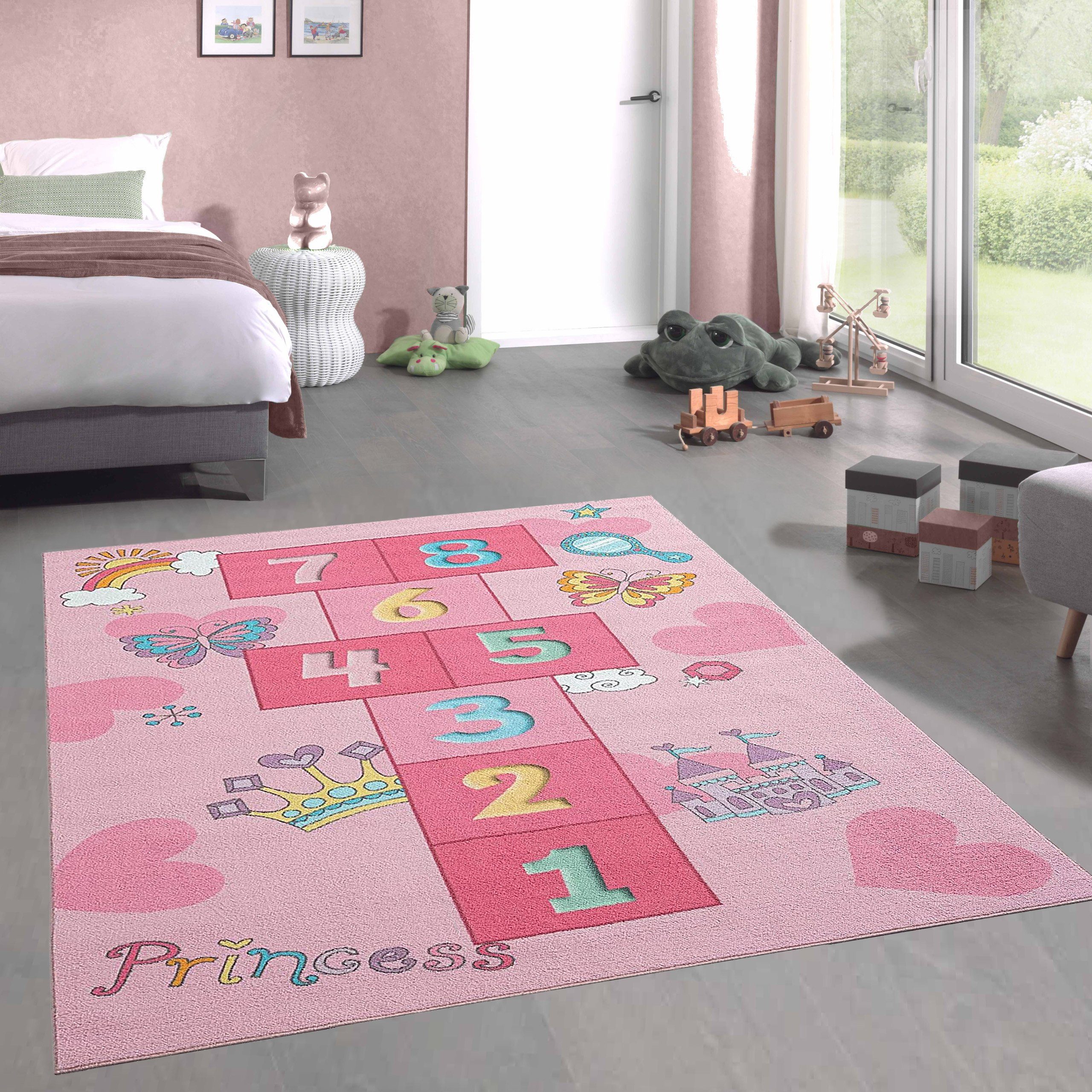 Carpetia Kinderteppich Hüpfkästchen Kinder-Spielteppich mit Prinzessinnen günstig online kaufen