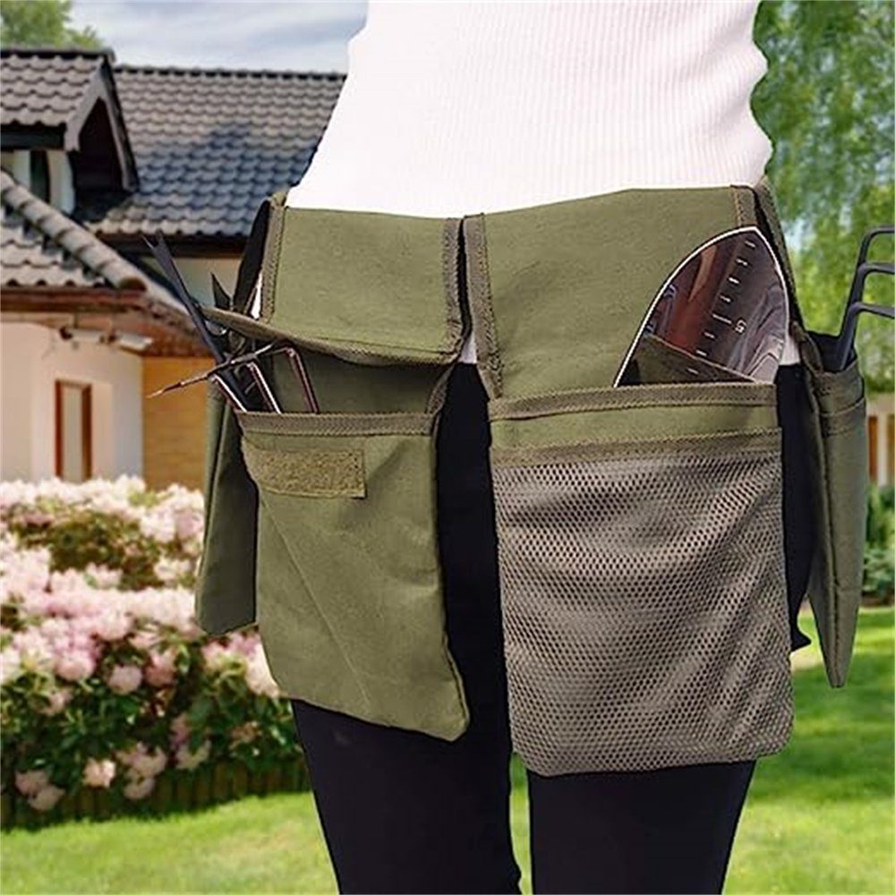 4 Garden TUABUR Tools Gürteltasche Bag Pockets Canvas with Hanging Belt Waterproof