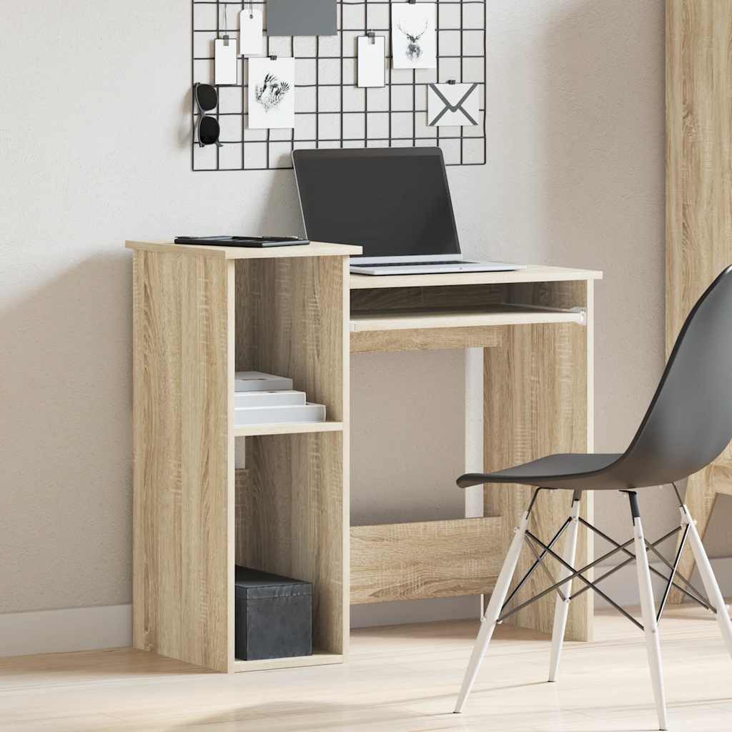 vidaXL Schreibtisch Schreibtisch mit Regalen Sonoma-Eiche günstig online kaufen