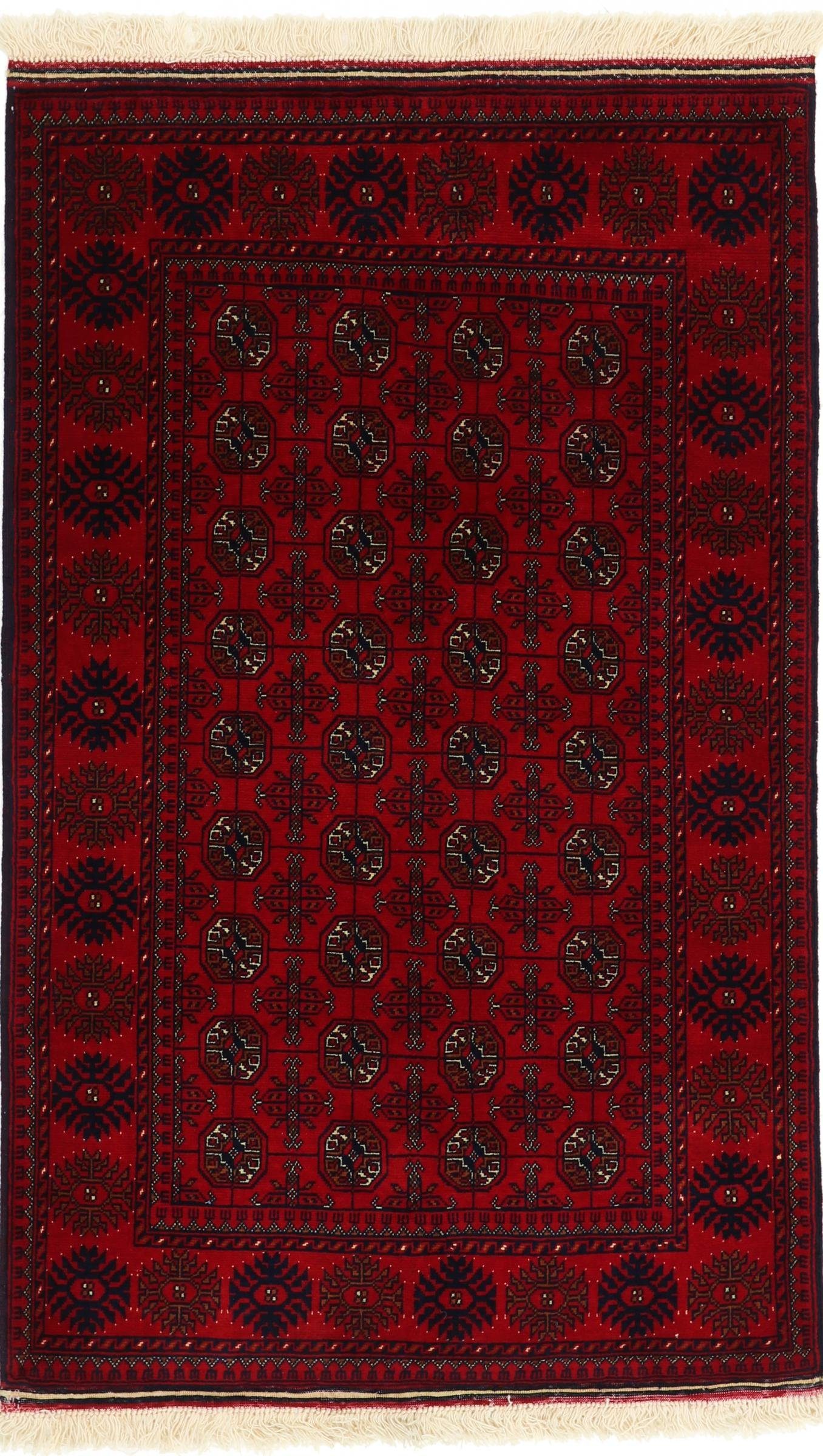 Nain Trading Orientteppich Orientteppich Afghan Mauri 129x80 Handgewebter Teppich, Höhe: 0.6 mm