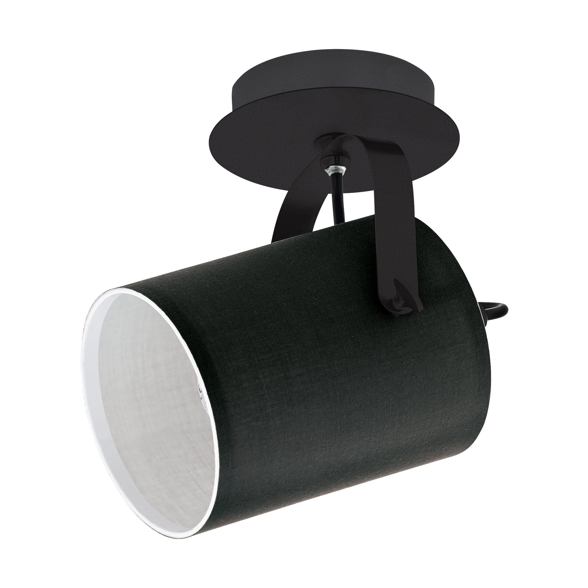EGLO LED Deckenspot Villabate, Leuchtmittel exklusive, Deckenleuchte Klassisch, Stahl und Textil, Küchenlampe, Spot E27