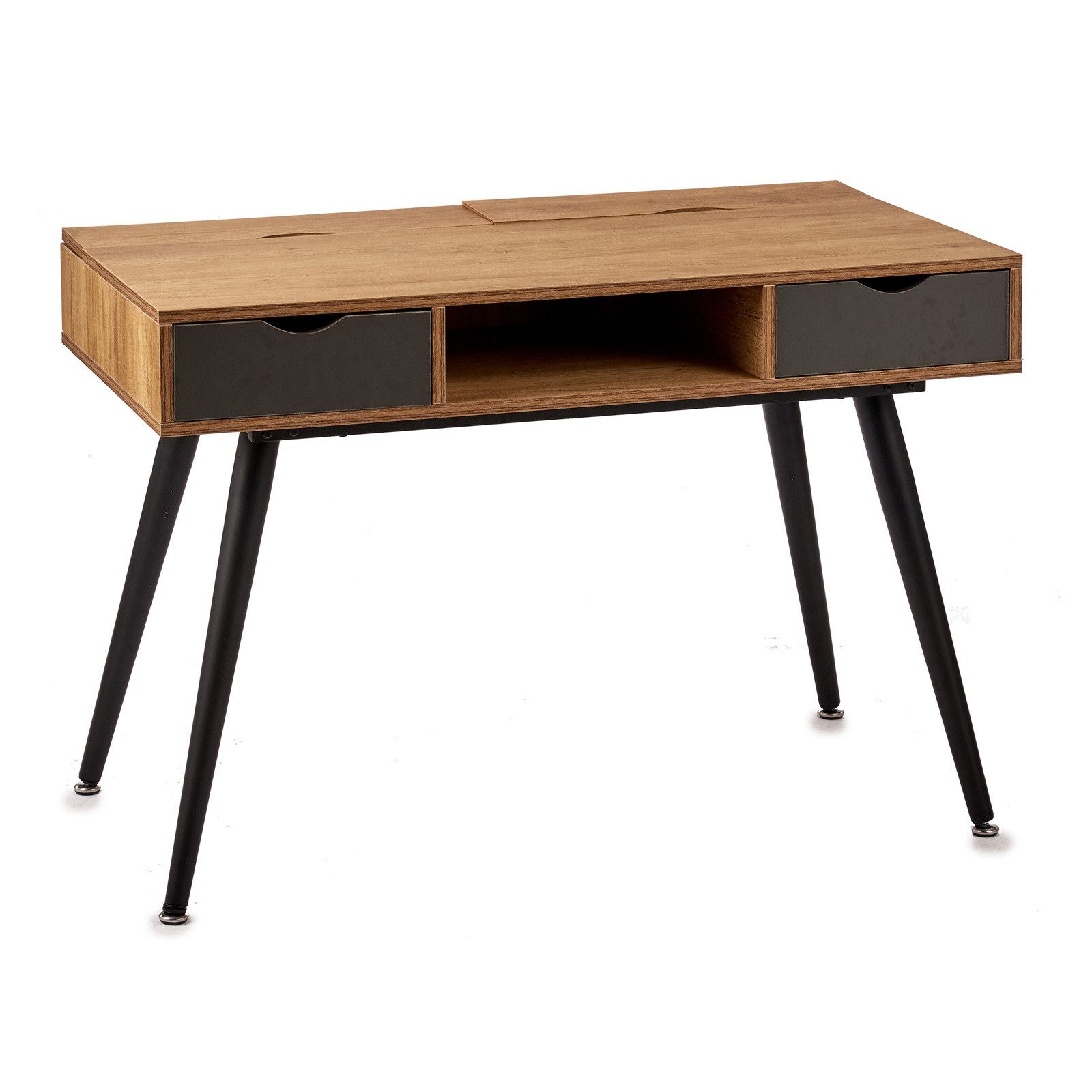 Giftdecor Schreibtisch Industrieller Schreibtisch mit Schubladen, 110 x 60 x 75 cm