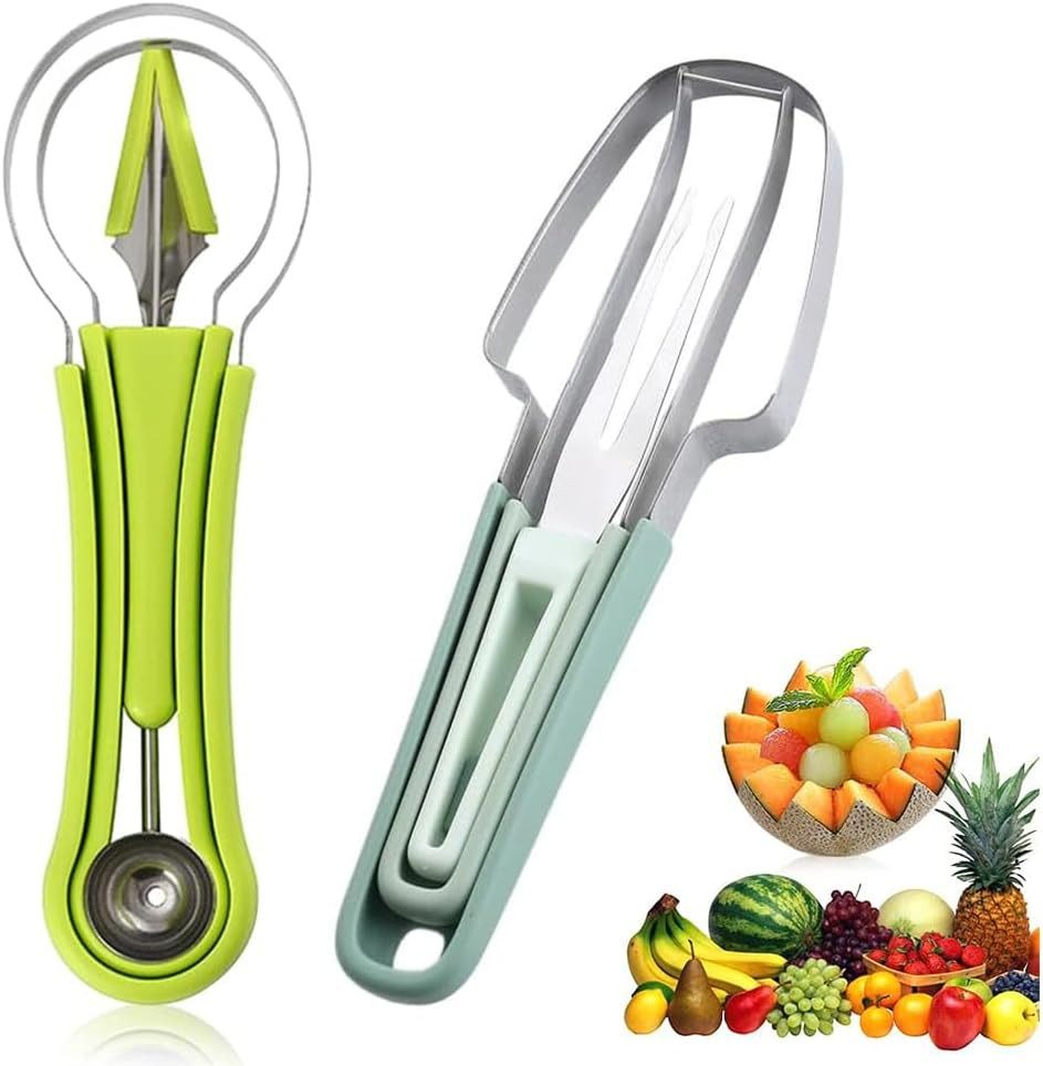 FELIXLEO Obstschneider Wassermelonen Schneider Obstschneidegabel Edelstahl für Fruchtsalat, (1-tlg)