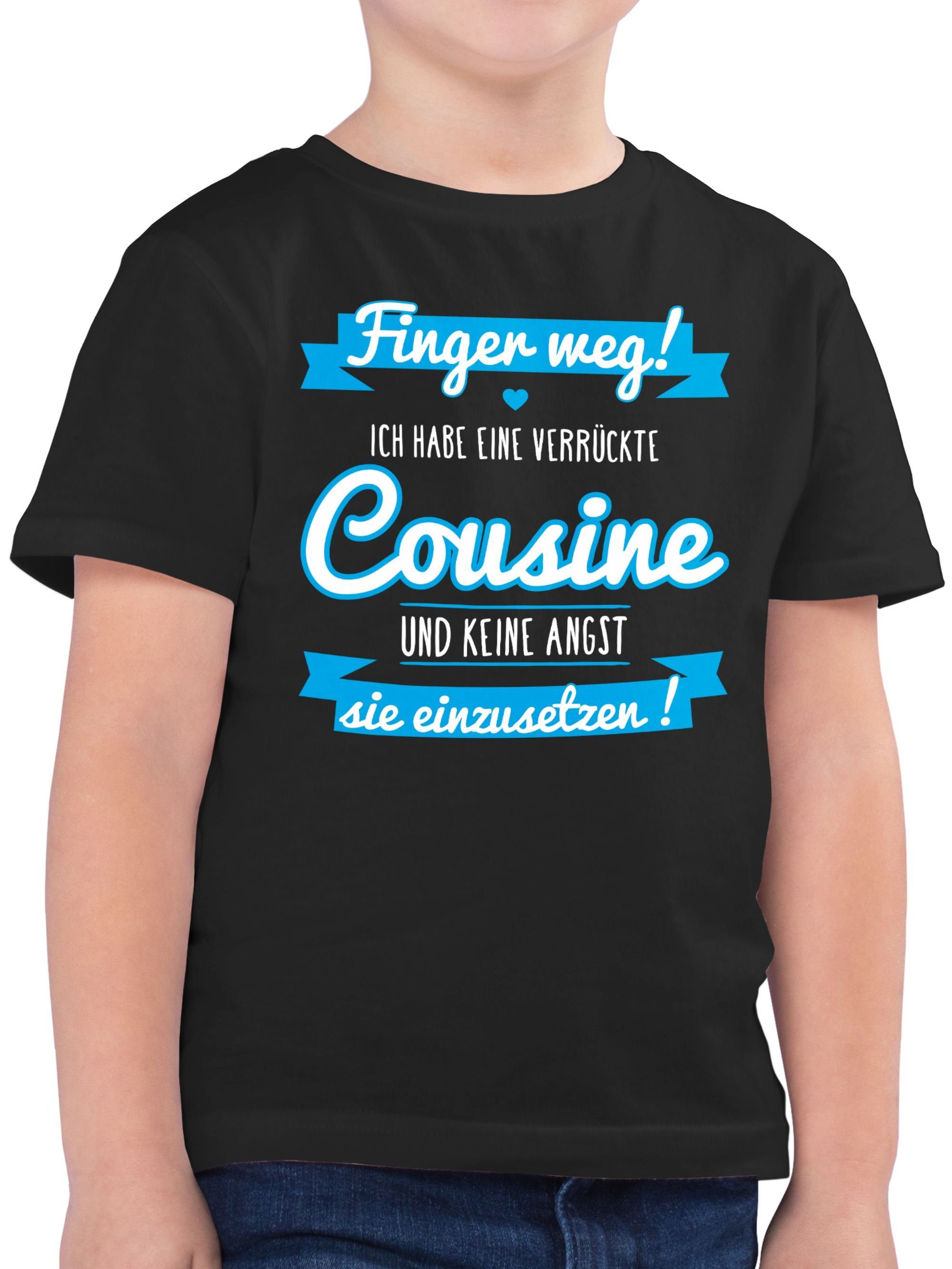 Shirtracer TShirt »Ich habe eine verrückte Cousine blau Statement