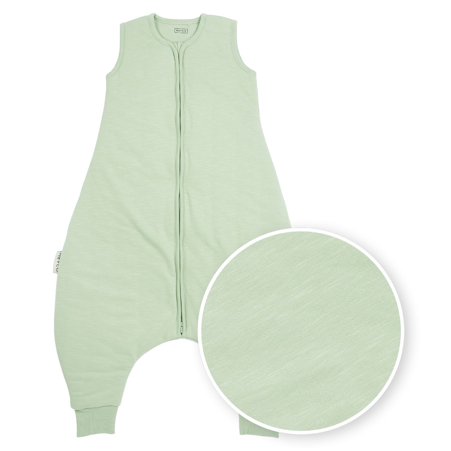 Meyco Baby Babyschlafsack Slub Soft Green (1 tlg), 92cm günstig online kaufen