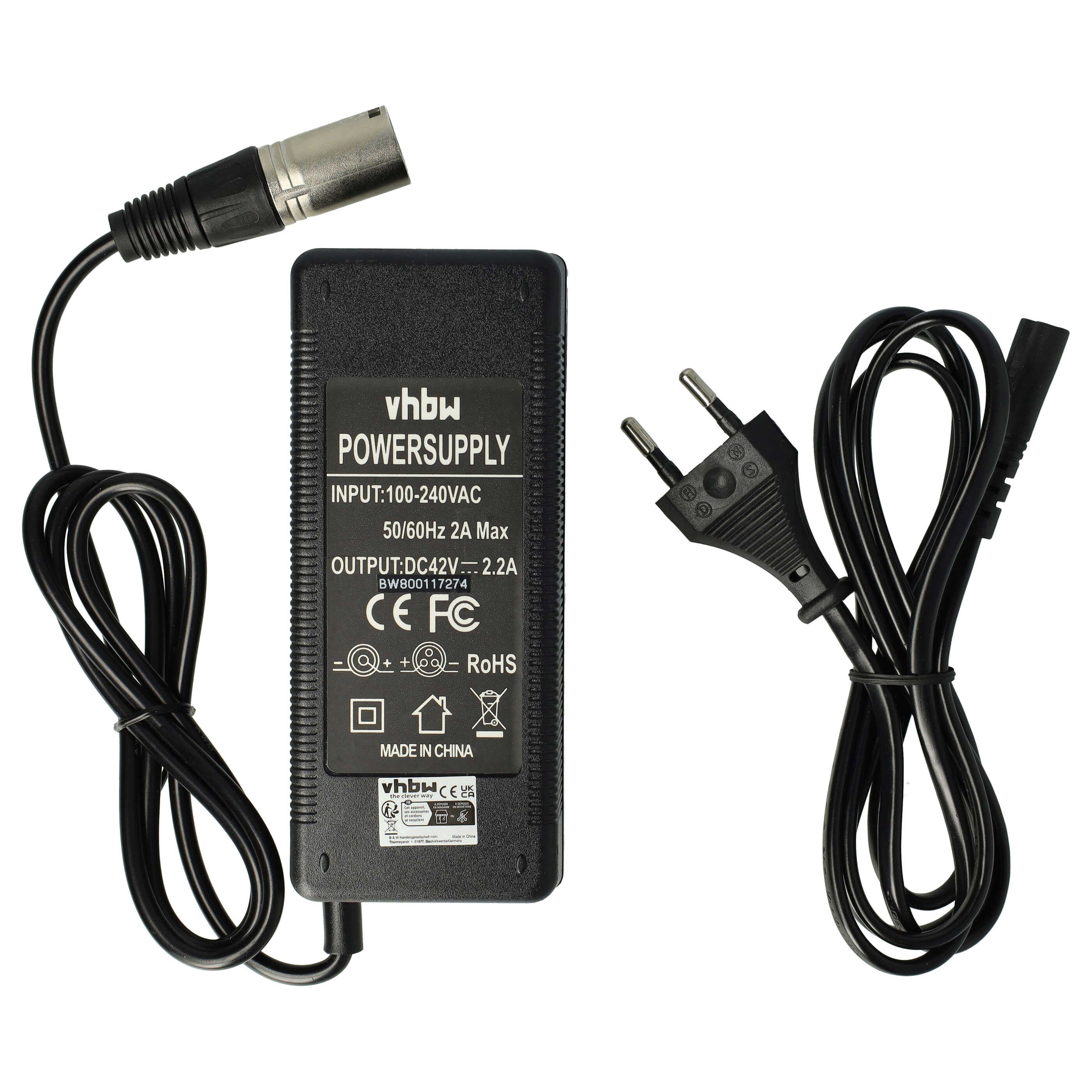 vhbw Ladegerät passend für Samsung SDI Side-Click 36V, SDI-3612B Fahrrad Universal-Ladegerät