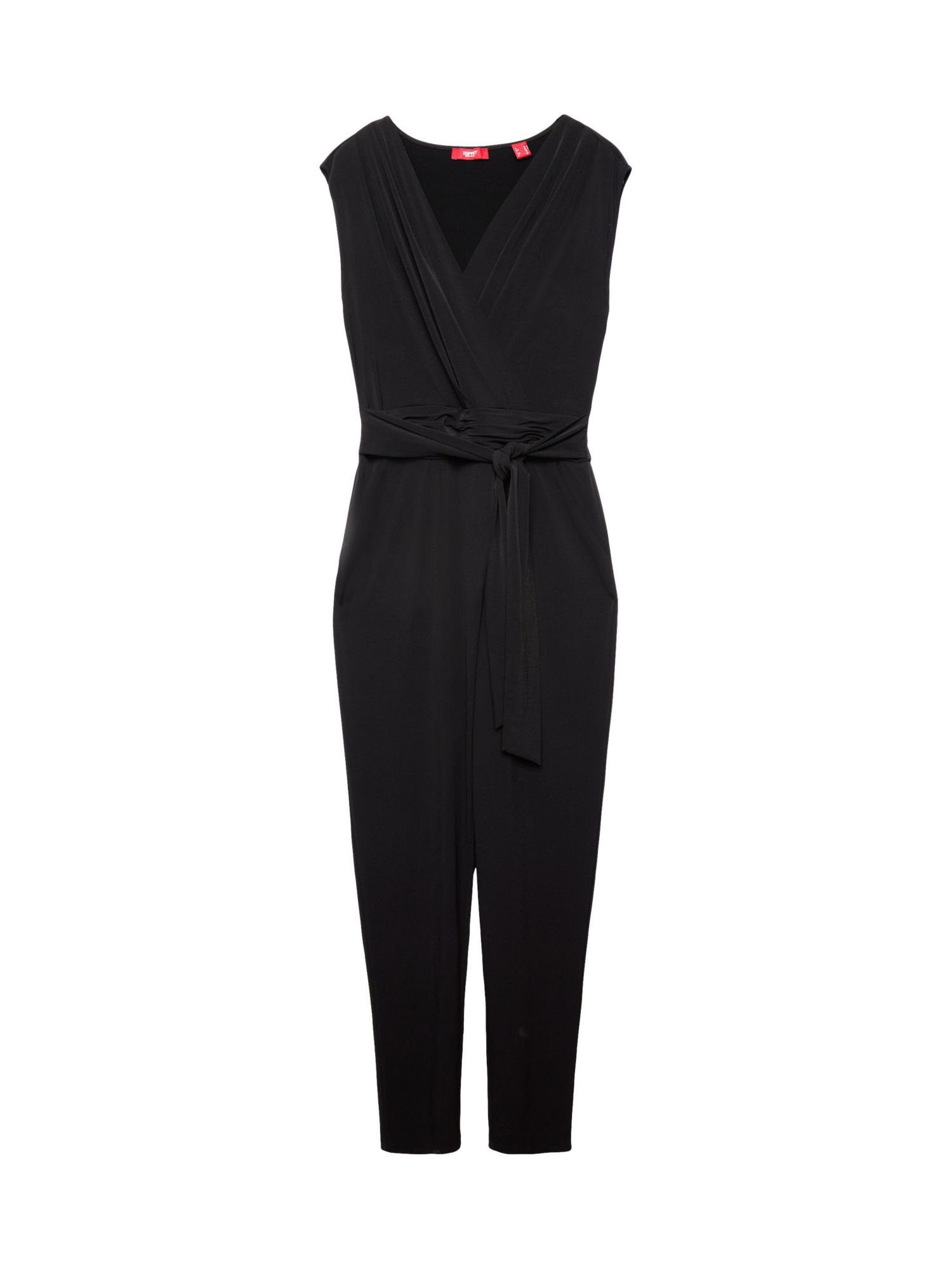 Esprit Collection Overall Jumpsuit mit Crossover-V-Ausschnitt BLACK