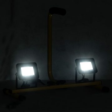 vidaXL Flutlichtstrahler LED-Fluter mit Handgriff 2x10 W Kaltweiß