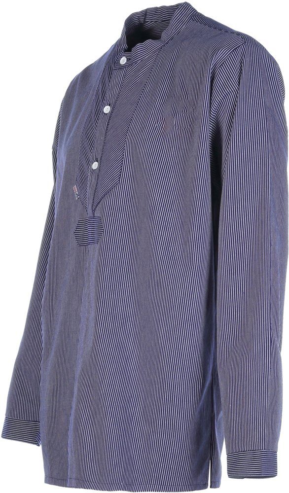 modAS Langarmhemd Unisex Fischerhemd "L. Marleen“ Schmale Streifen im Finkenwerder-Stil