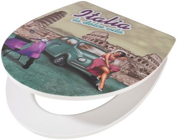 ADOB WC-Sitz Italia la dolce vita, Absenkautomatik, zur Reinigung auf Knopfdruck abnehmbar