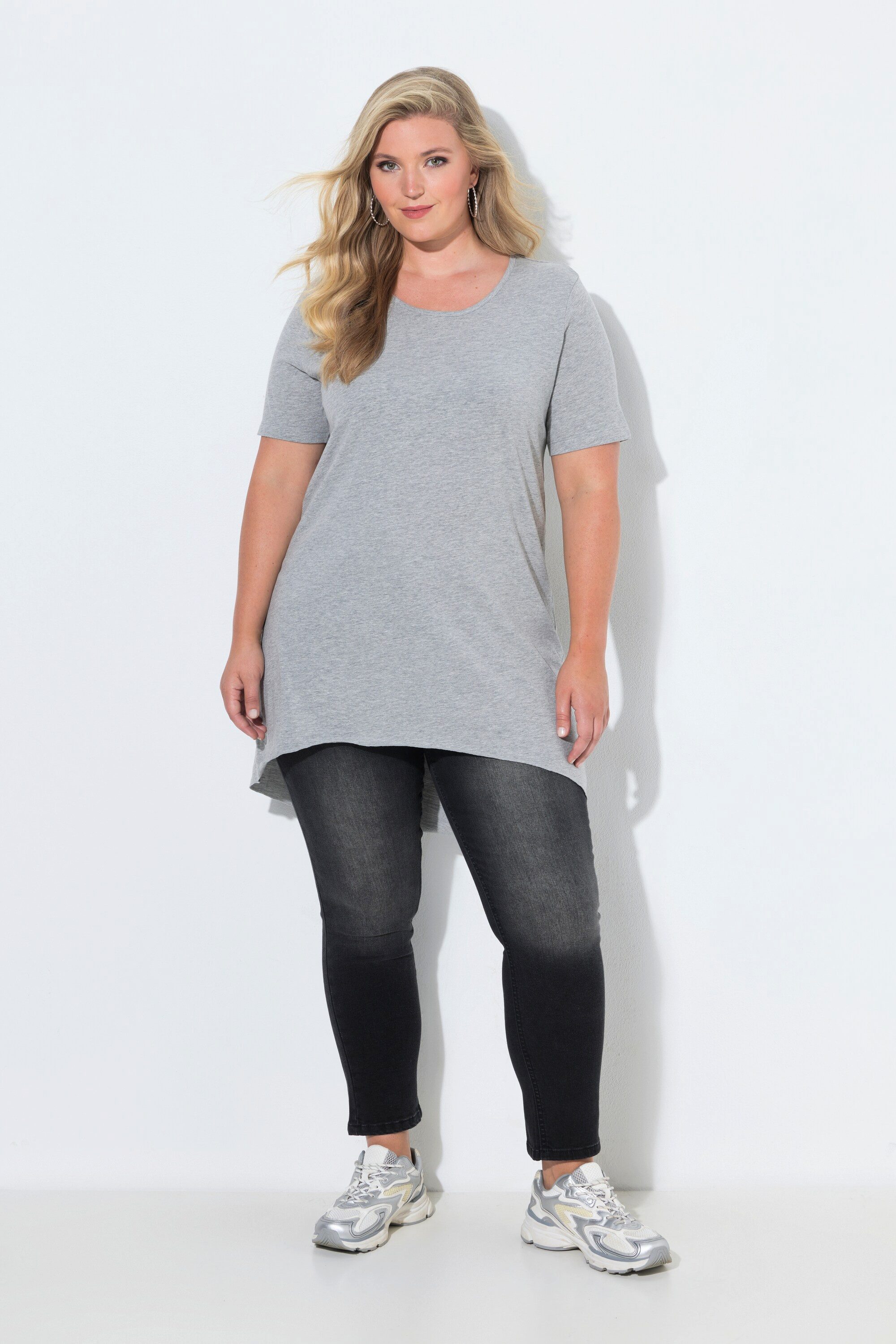 MIAMODA T-Shirt T-Shirt A-Linie Saum hinten länger