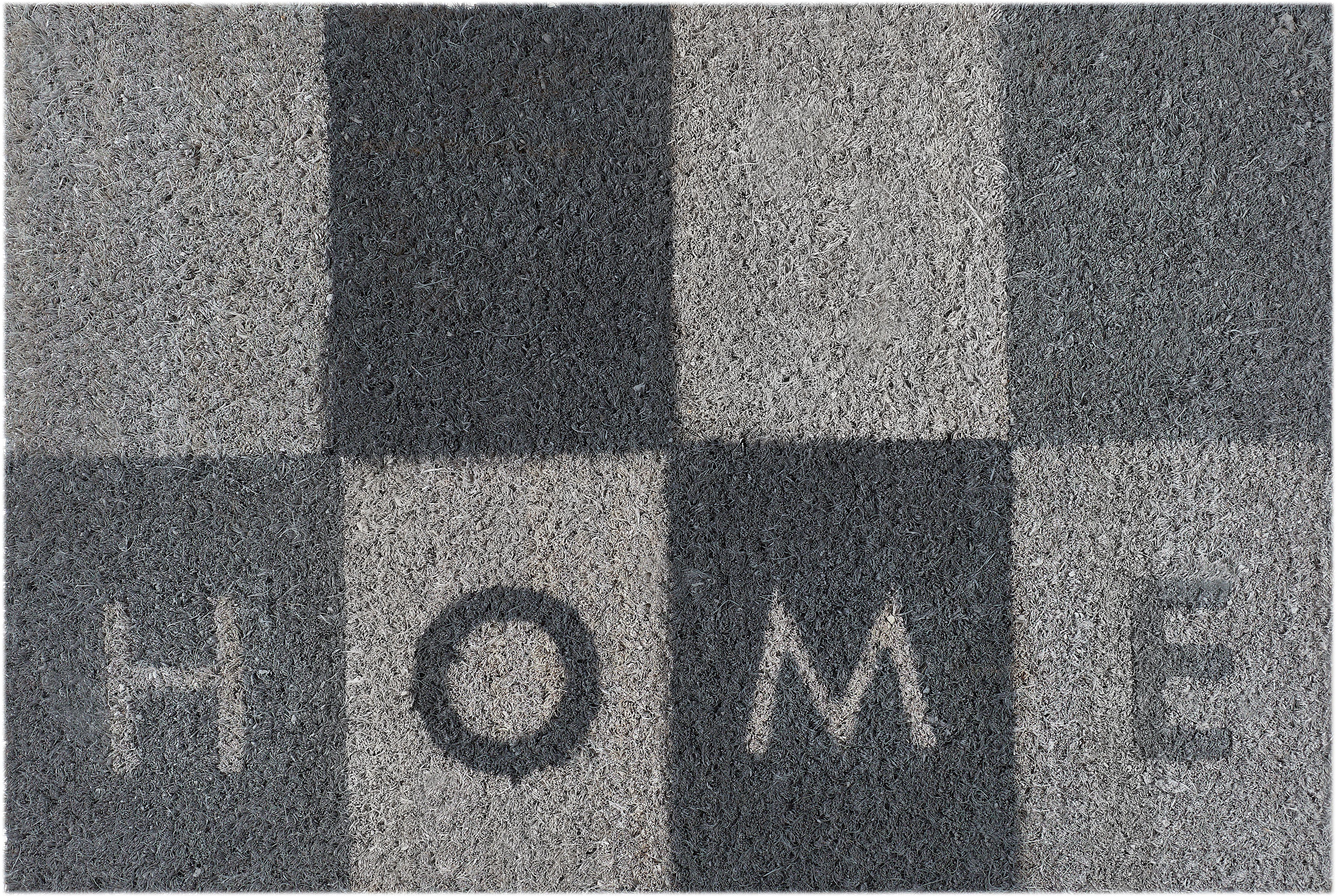 Andiamo Fußmatte Kokos Home, rechteckig, Höhe: 17 mm, Schmutzfangmatte, mit Spruch, In- und Outdoor geeignet