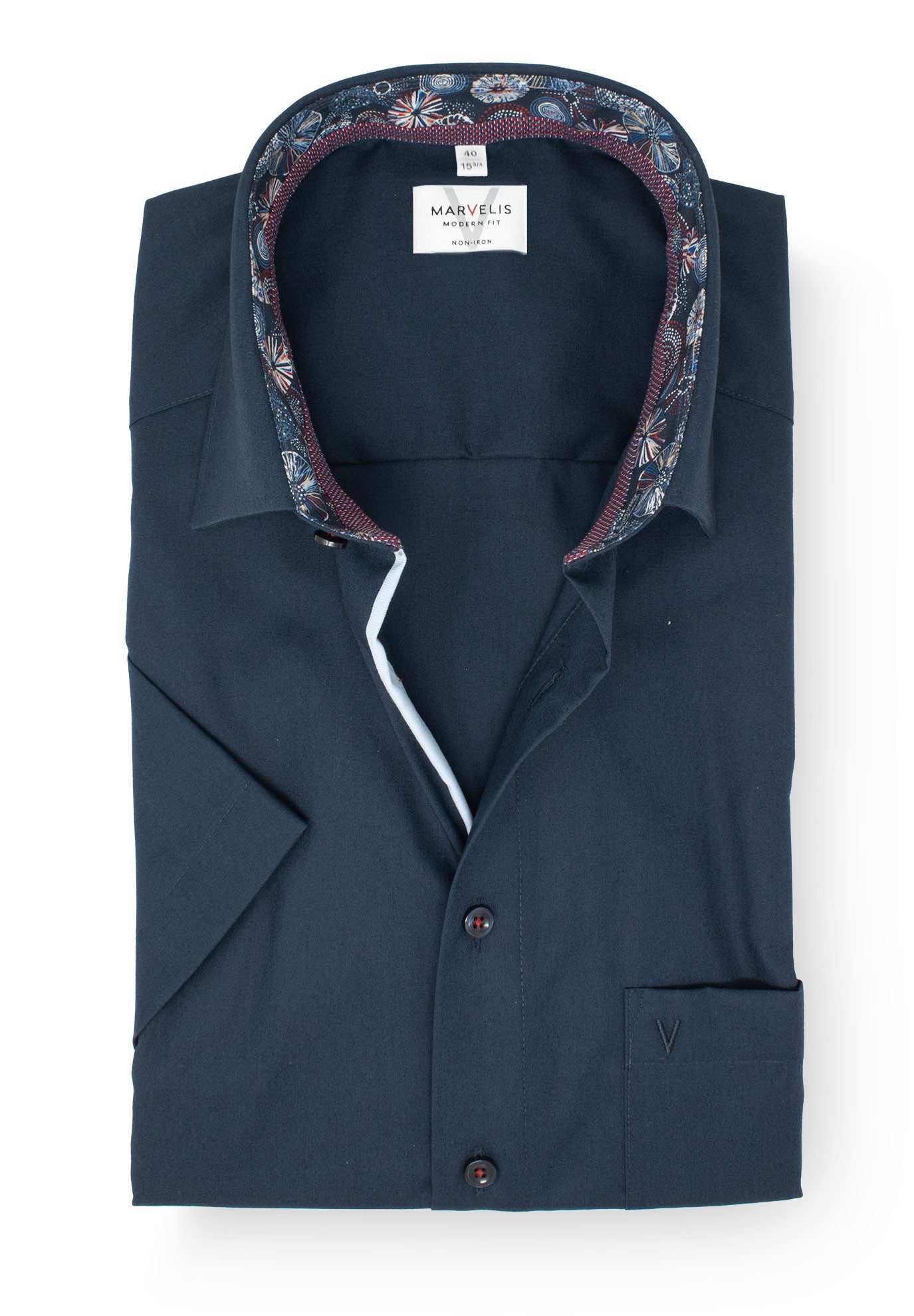 MARVELIS Kurzarmhemd Modern Fit normale, leicht günstig online kaufen