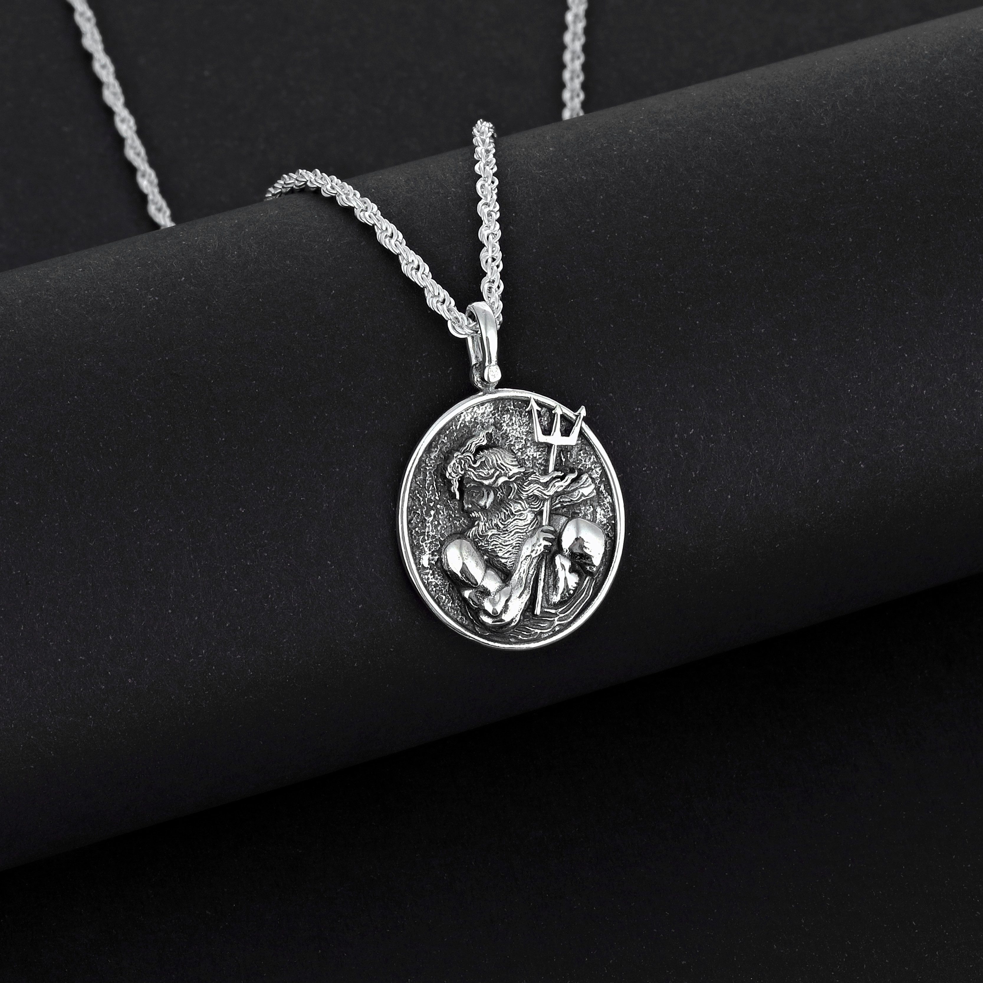 NAHLE Kette mit Anhänger Silber Kette Poseidon Halskette Singapur 925 Silbe günstig online kaufen