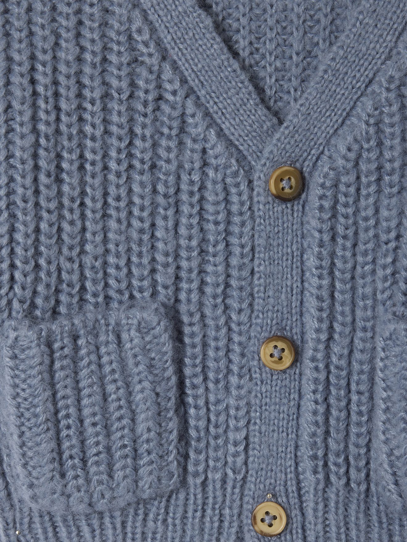 vertbaudet Strickjacke Baby Strickjacke mit V-Ausschnitt, Grobstrick – Bild 3 von 4