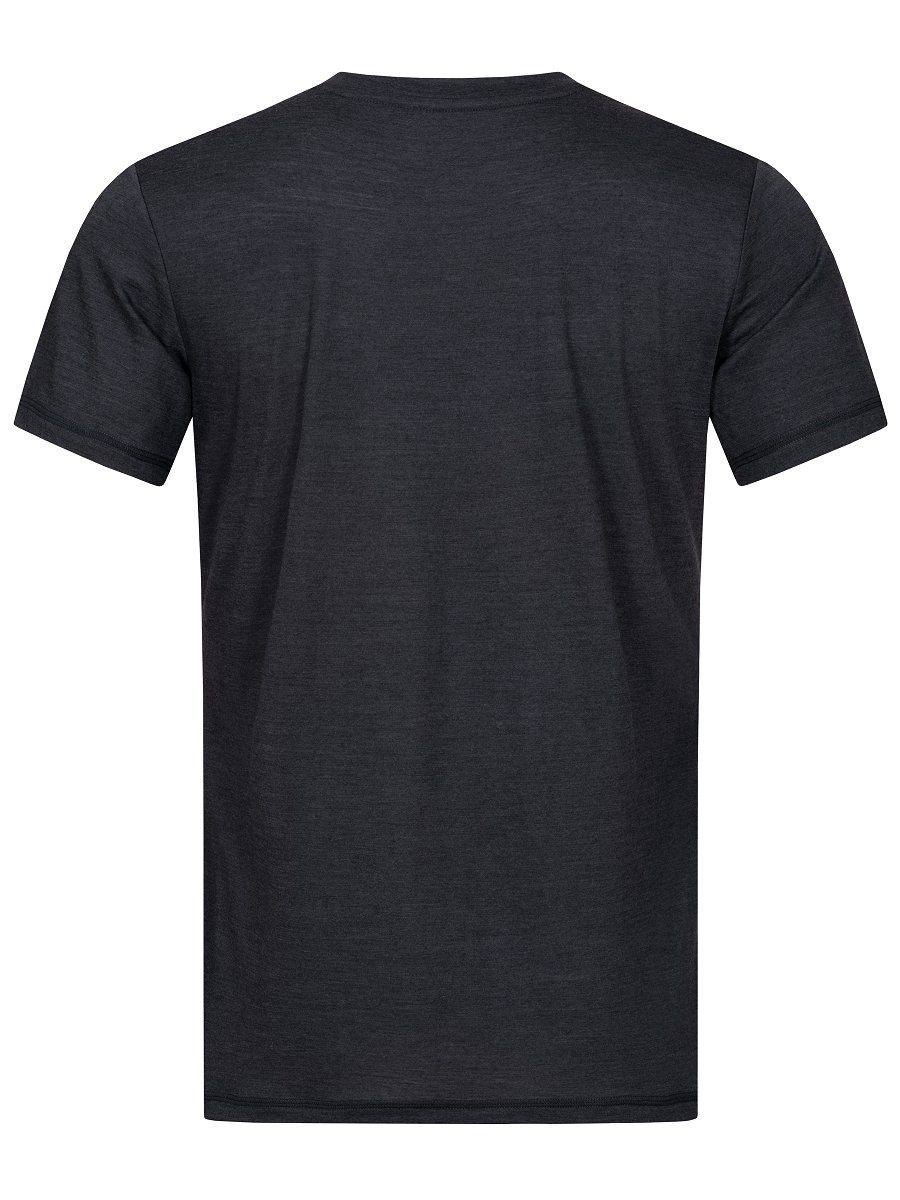 MELANGE/VAPOR T-Shirt SUPER.NATURAL M JET feinster LOGO Merino-Materialmix LOGO TEE Merino T-Shirt BLACK GREY