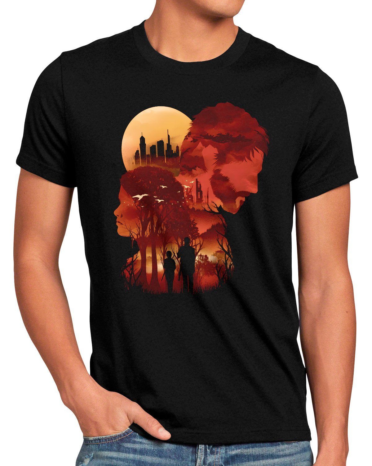 style3 ps5 of ps4 Print-Shirt last Herren tv the Cure us T-Shirt Sunset videospiel