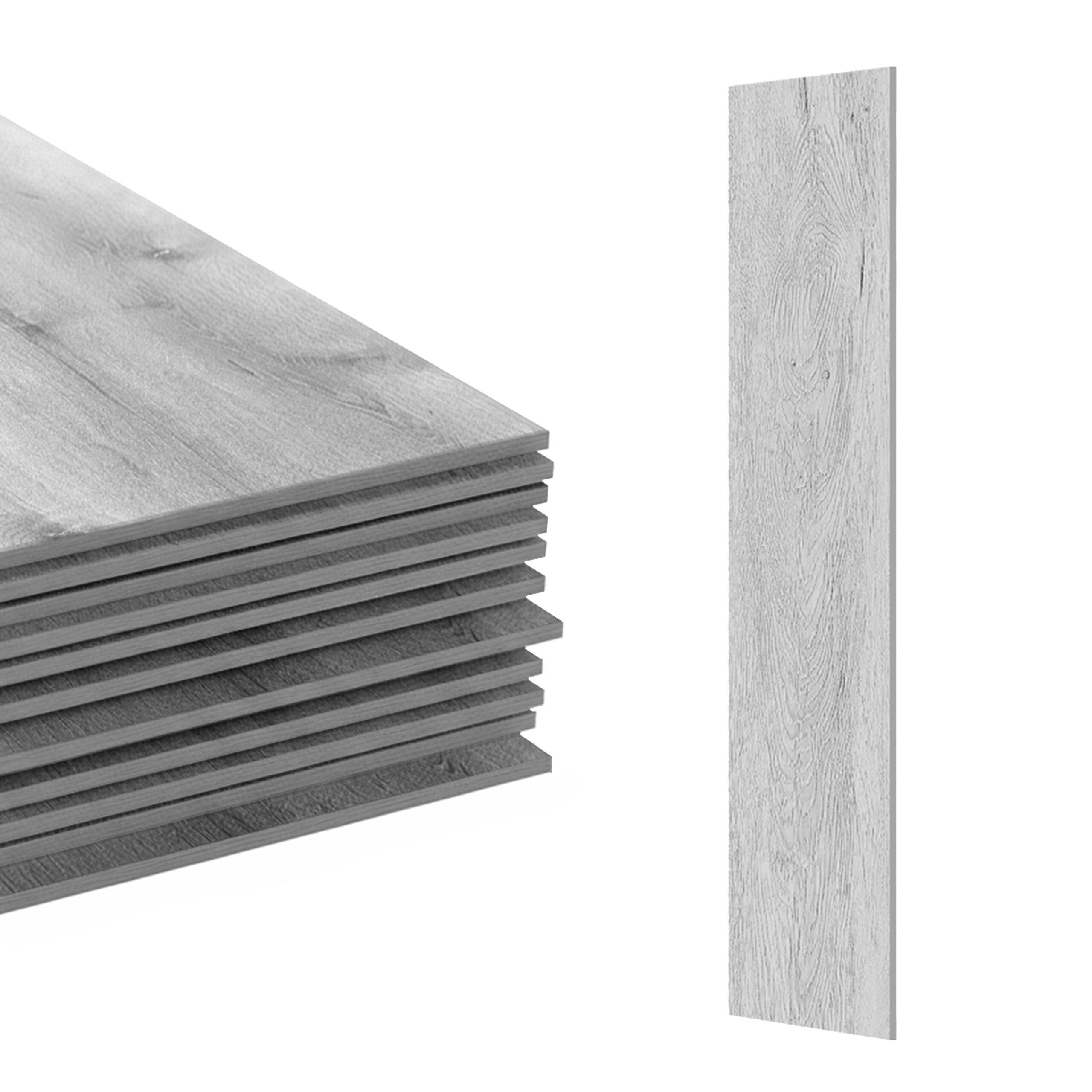 relaxdays Vinylboden PVC Bodenbelag selbstklebend Holzoptik, hellbraun