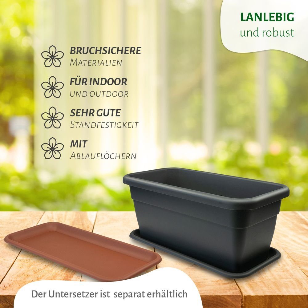 Heimwerkercenter Blumentopf MePla Untersetzer für Pflanzentrog - 47x24 cm - Terracotta