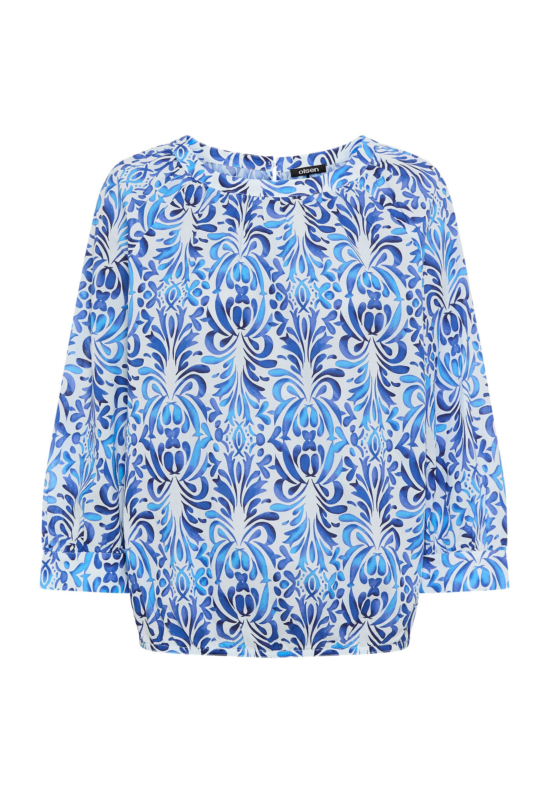 Olsen Hemdbluse Bluse mit Allover-Dessin