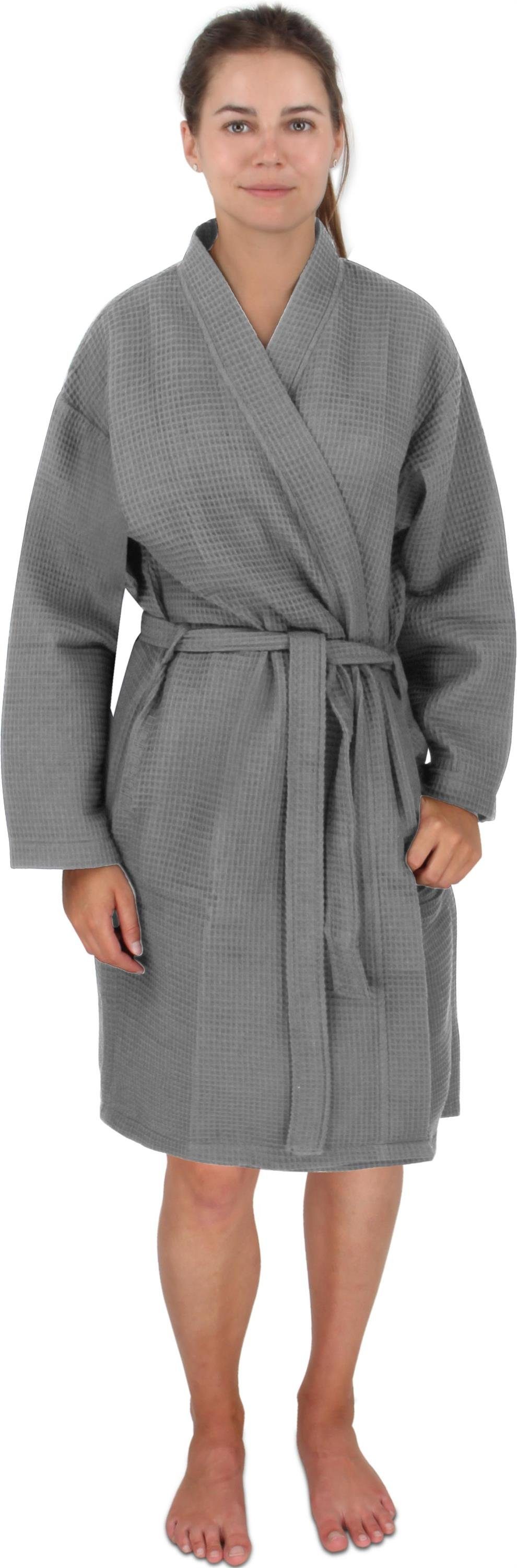 normani Bademantel Damen Bademantel mit Waffel-Piqué günstig online kaufen