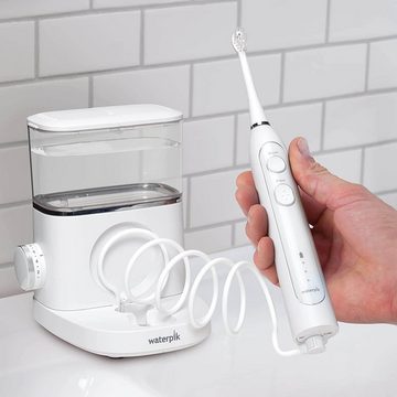 Waterpik Elektrische Zahnbürste Sonic-Fusion Zahnbürste mit Timer, 2 Bürsten, Aufsteckbürsten: 2 St., 2-Minuten-Timer mit 30-Sekunden-Intervall