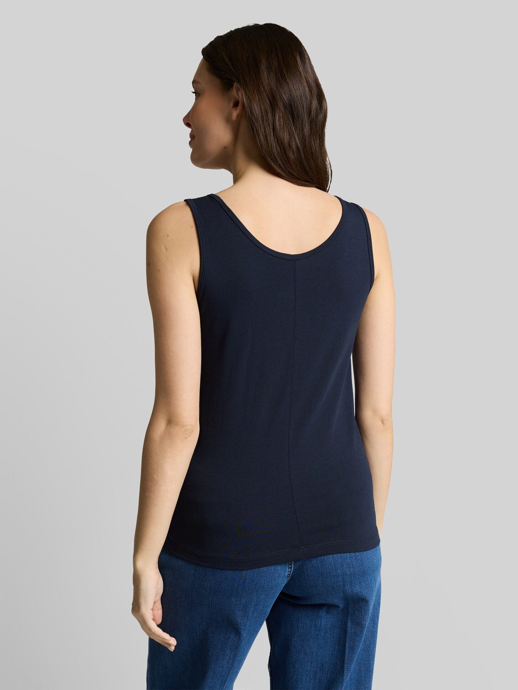 TOM TAILOR Trägertop T-Shirt (im Einserpack) Slim Fit Top mit Rundhalsausschnitt