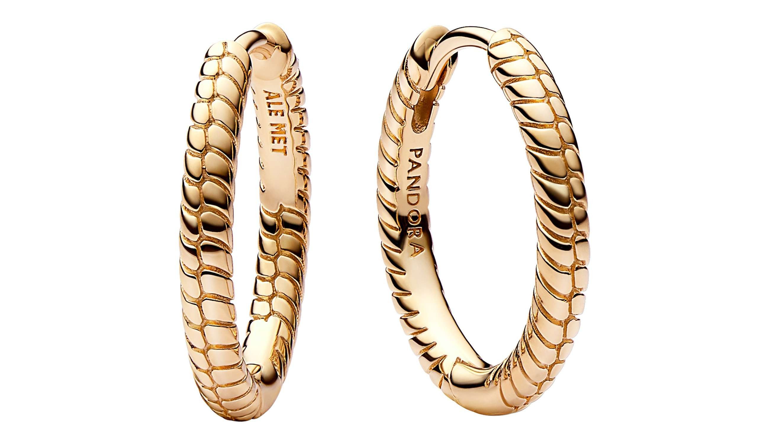 Pandora Paar Creolen 262728C00, für Damen für Charms Goldfarben