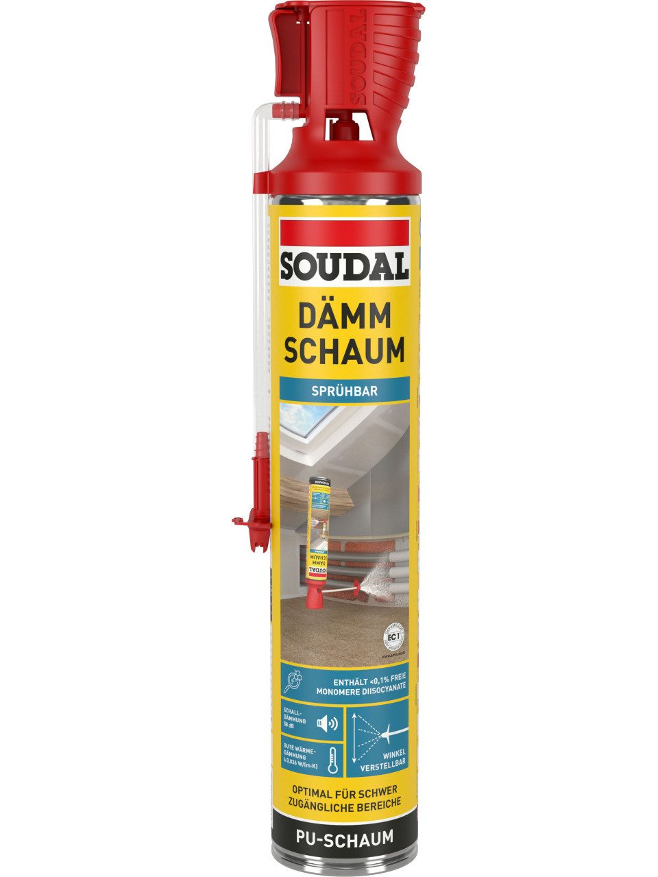 SOUDAL Bauschaumpistole Soudal Dämmschaum B2 Genius sprühbar 700 ml