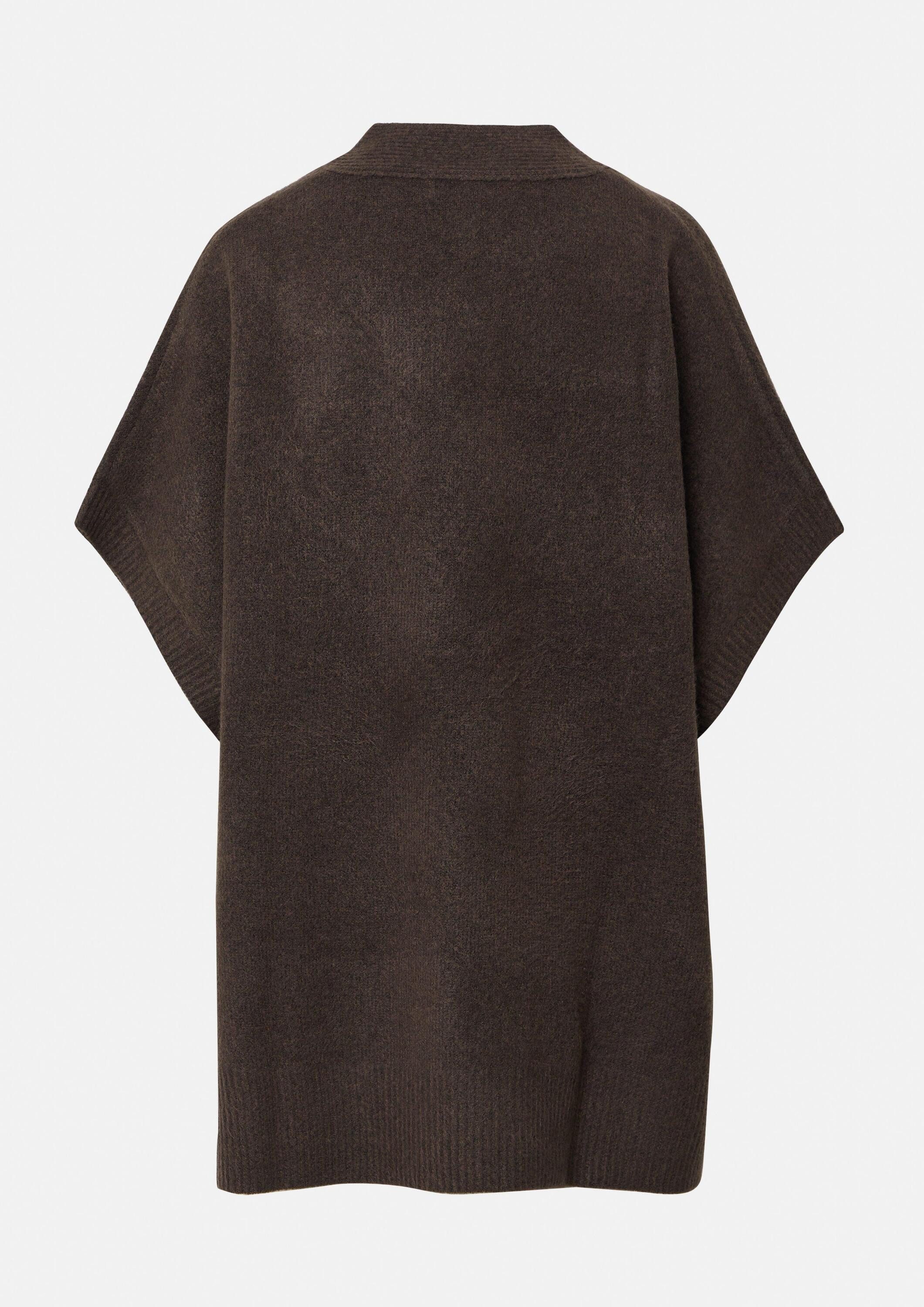 comma Cardigan Indoor-Poncho Poncho-Cape mit Knopfverschluss