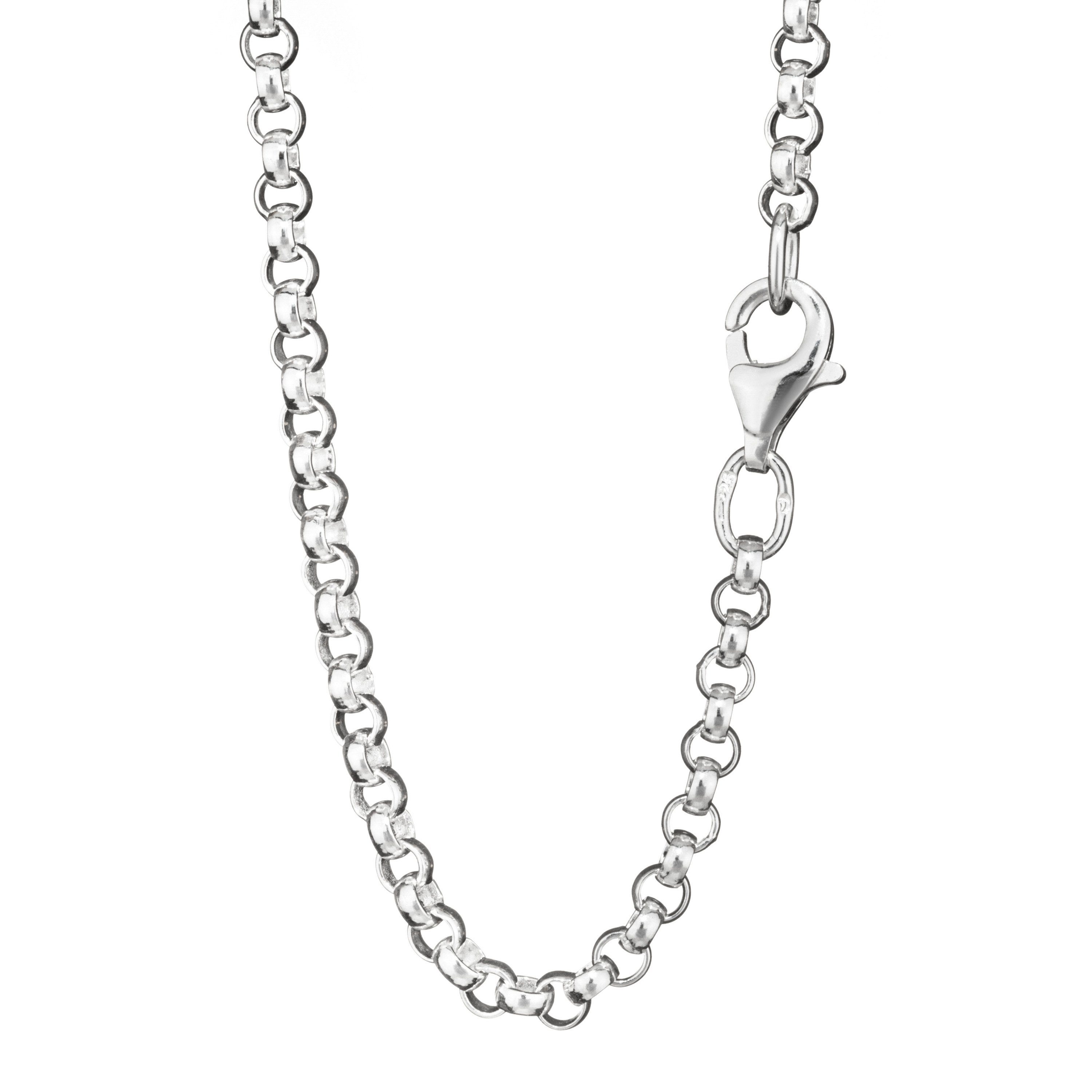 Silberkette 38cm Collier Erbskette 925 Sterling Silber Rund Ha