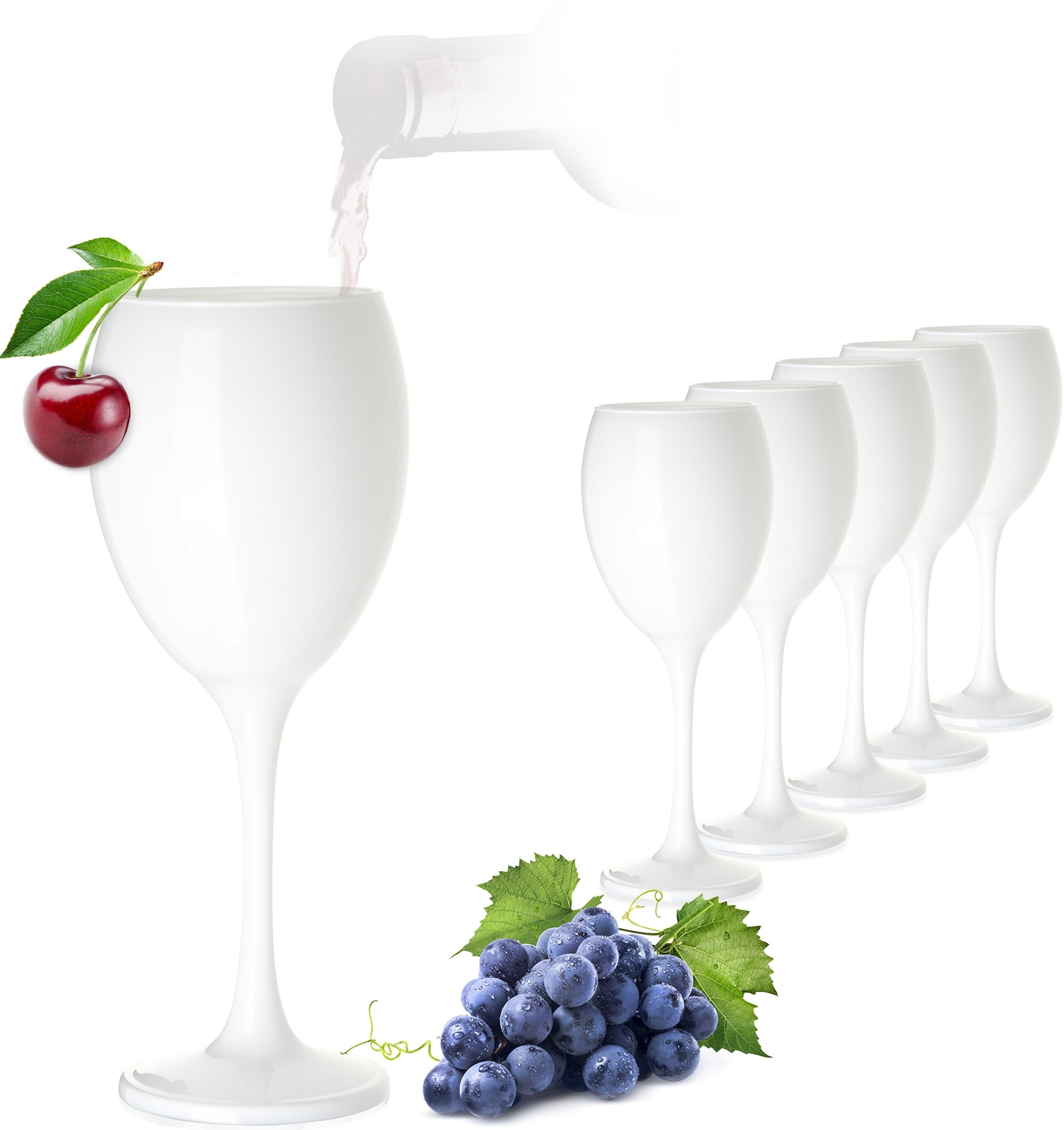 PLATINUX Weinglas Weiße Келихи 130ml, Glas, (max. 320ml) Getränkeglas Weißweingläser Rotweingläser Trinkglas