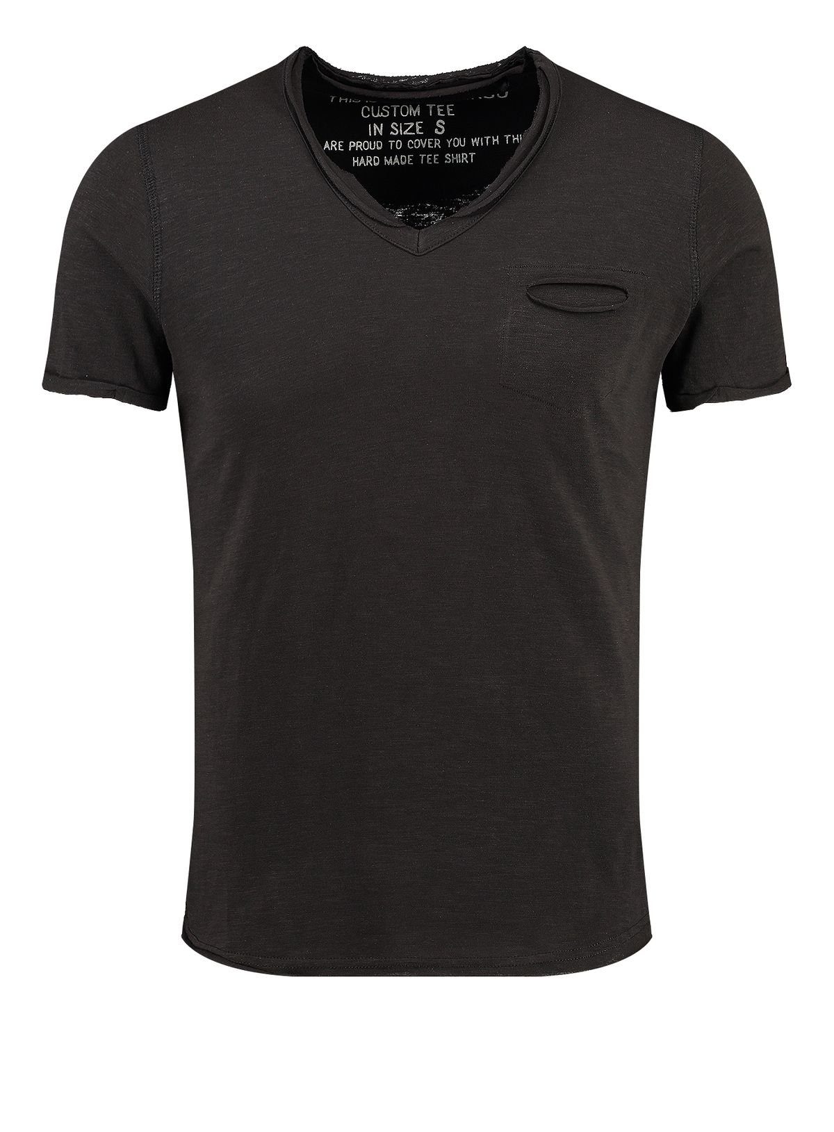 Key Largo T-Shirt Soda vintage Look uni Basic T00619 V-Ausschnitt unifarben günstig online kaufen