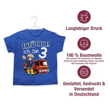 Shirtracer T-Shirt Tatü Tata! Ich bin 3 Feuerwehrmann Sam Jungen