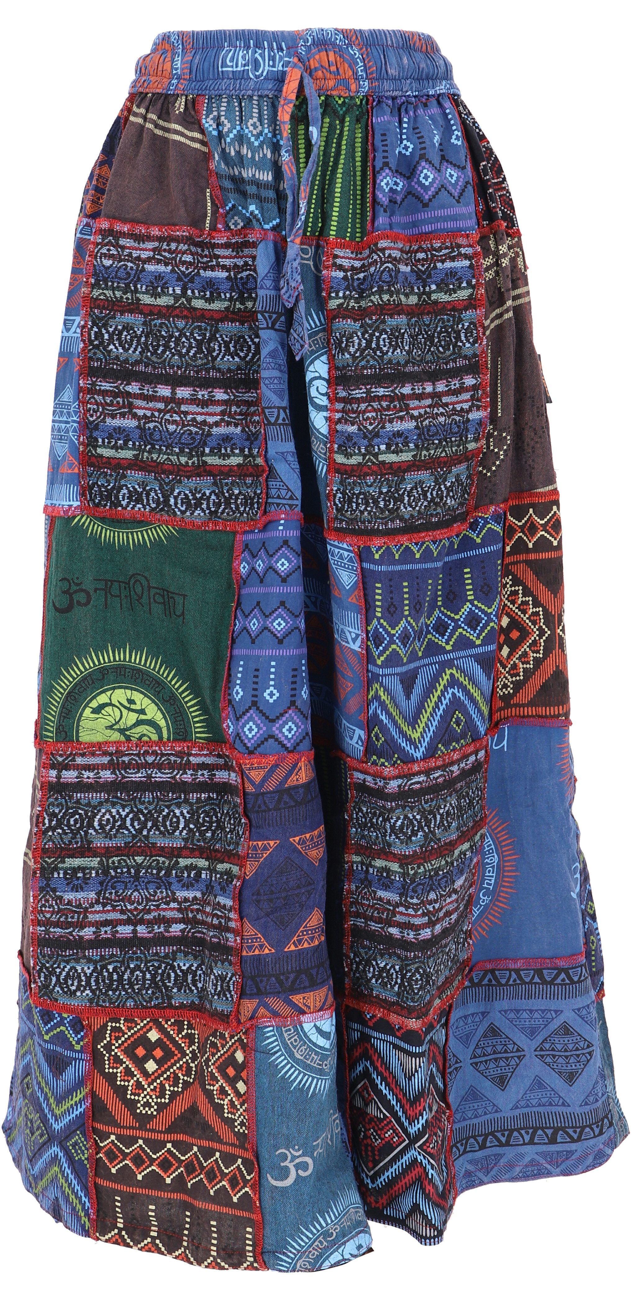 Guru-Shop Relaxhose Bequeme Palazzohose, weite Patchwork.. günstig online kaufen