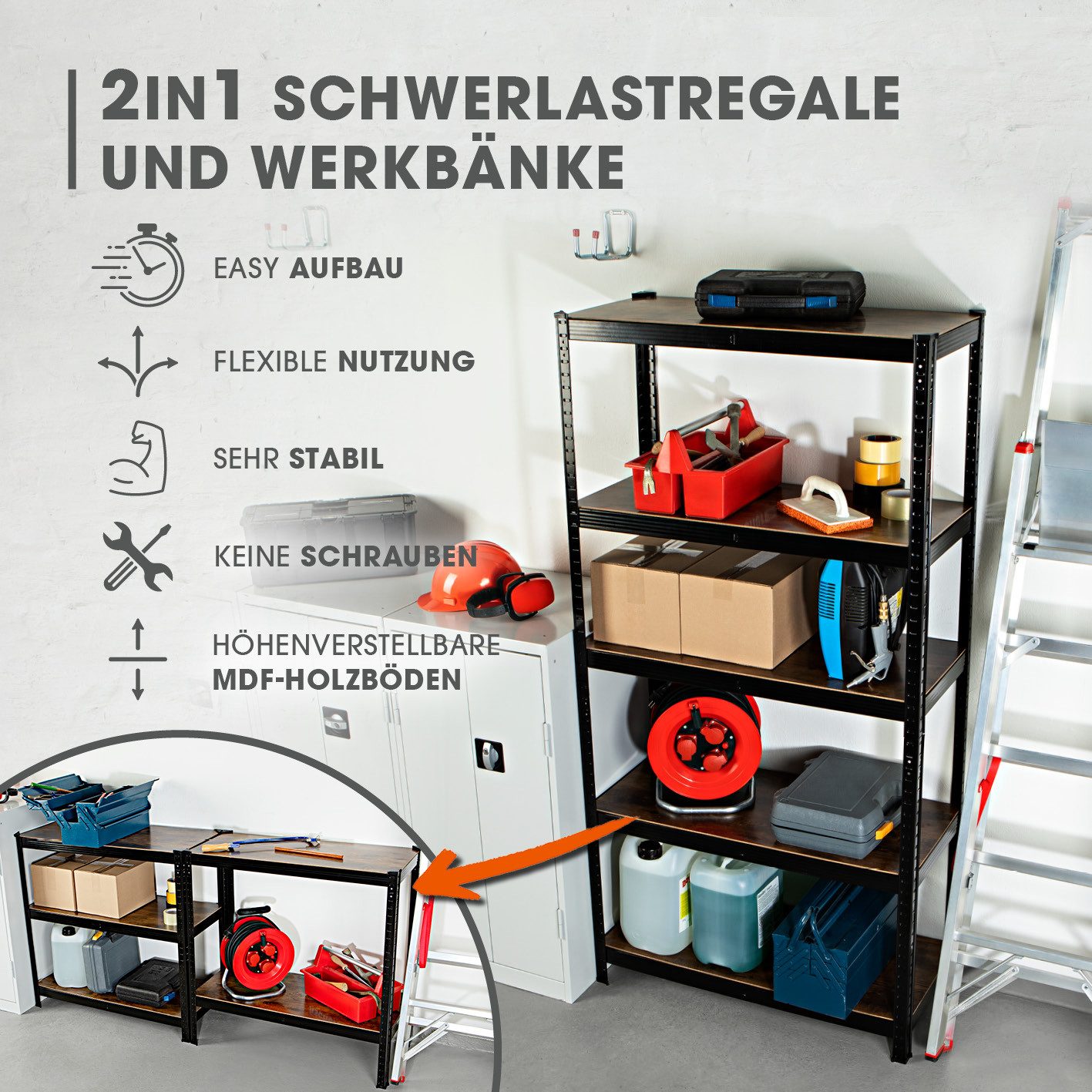 EASYmaxx Schwerlastregal, 1-tlg. günstig online kaufen