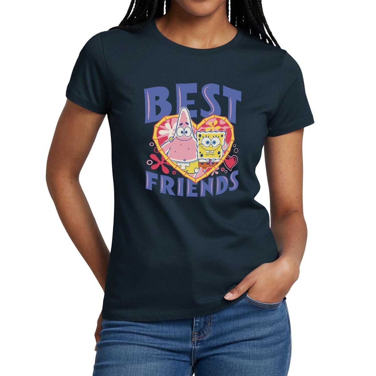 T-Shirt Spongebob Schwammkopf Und Patrick Beste Freunde Frauen T-Shirt