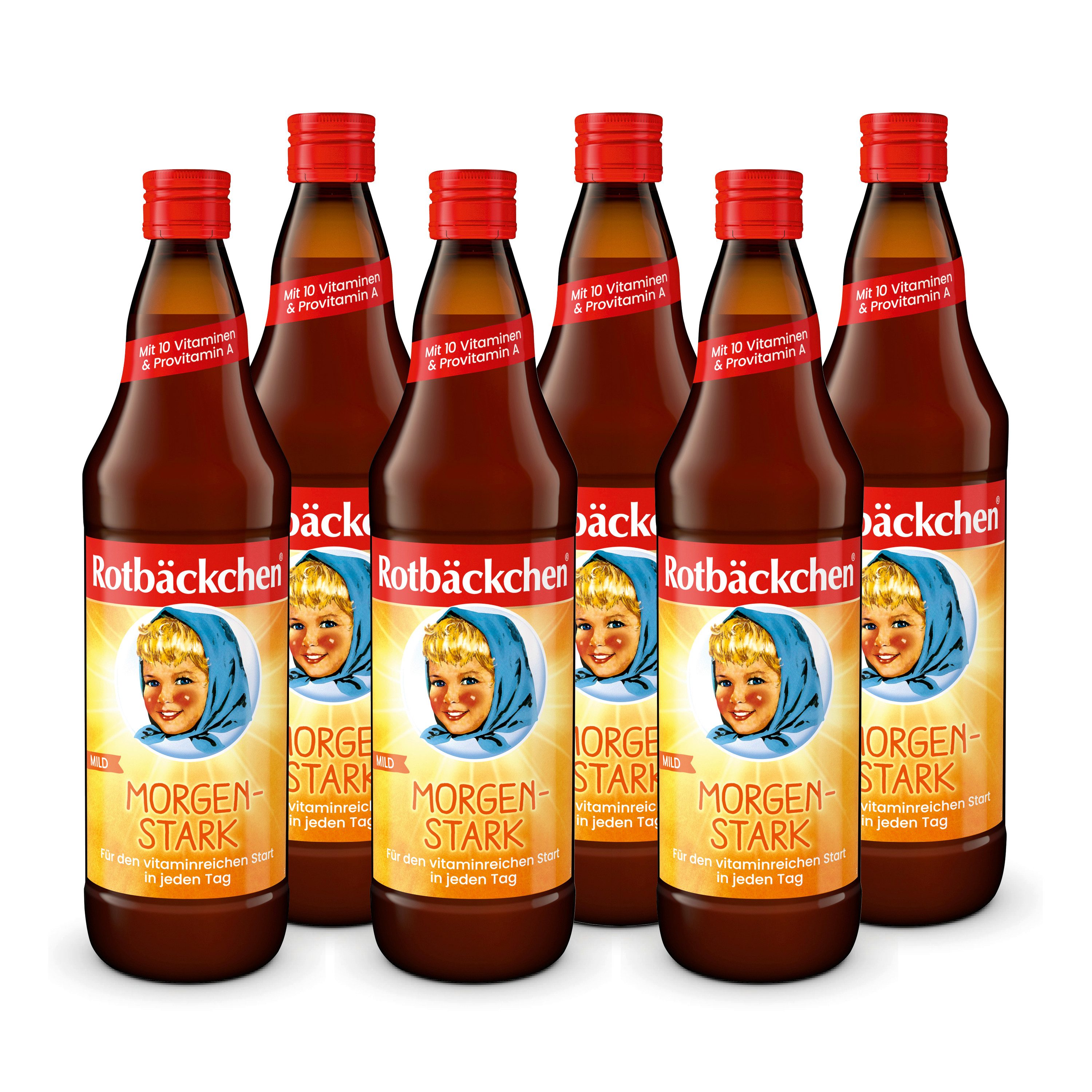 Haus Rabenhorst Saft ROTBÄCKCHEN Morgenstark 6er Pack (6 x 700 ml), 0,7 l