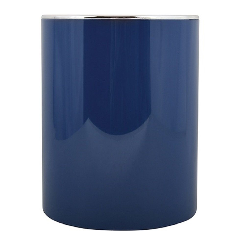 MSV Kosmetikeimer KAMAKA, eleganter Abfalleimer mit Schwingdeckel, für Küche, Bad, Büro, in angesagten Trendfarben, 6 L, blau