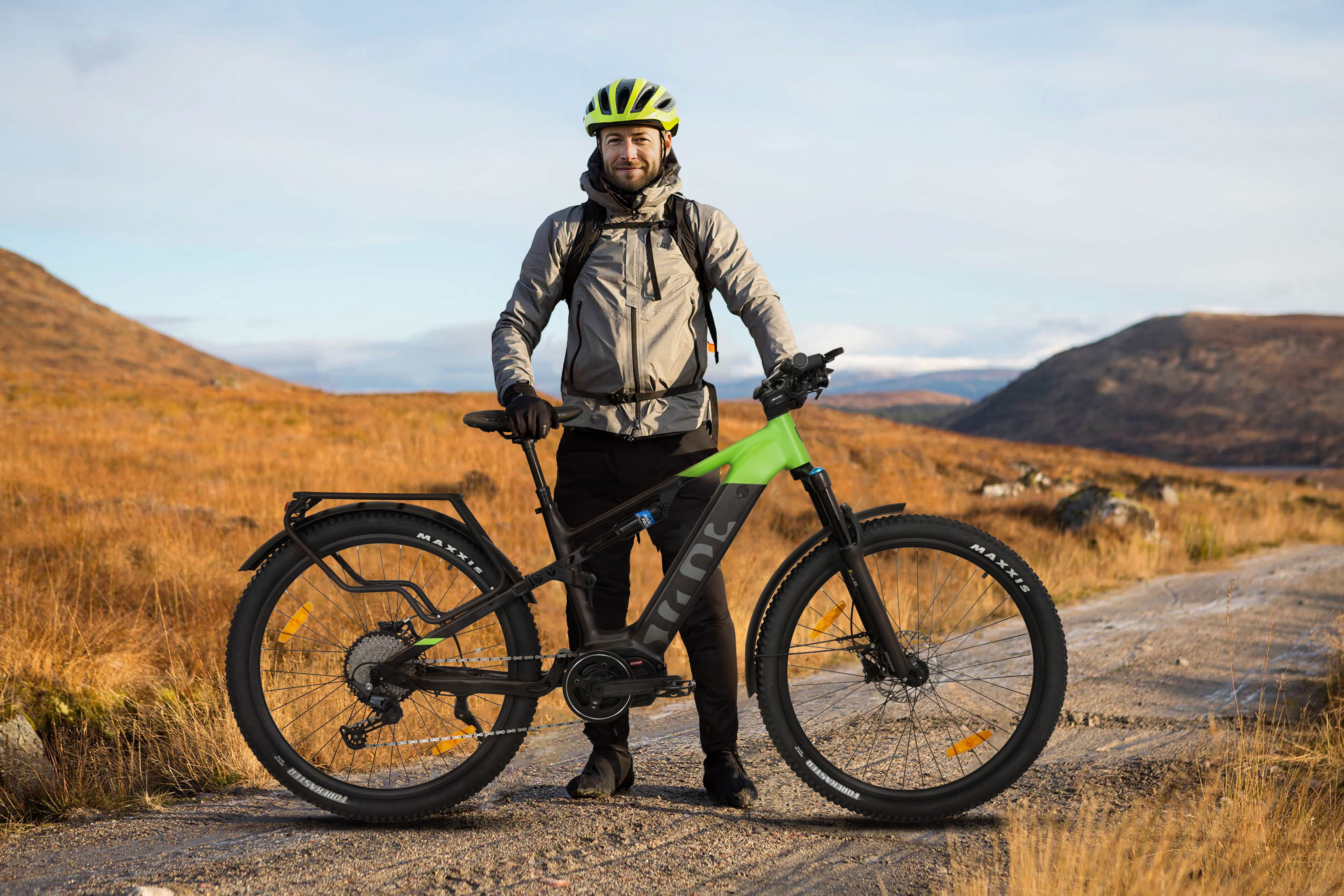 SachsenRAD E-Bike Mountainbike M5T, 12 Gang Shimano, Kettenschaltung, Mittelmotor, 720 Wh, TFT Farb-LCD-Steuerdisplay, Fahrmodus Pedelec,  LED-Frontlicht