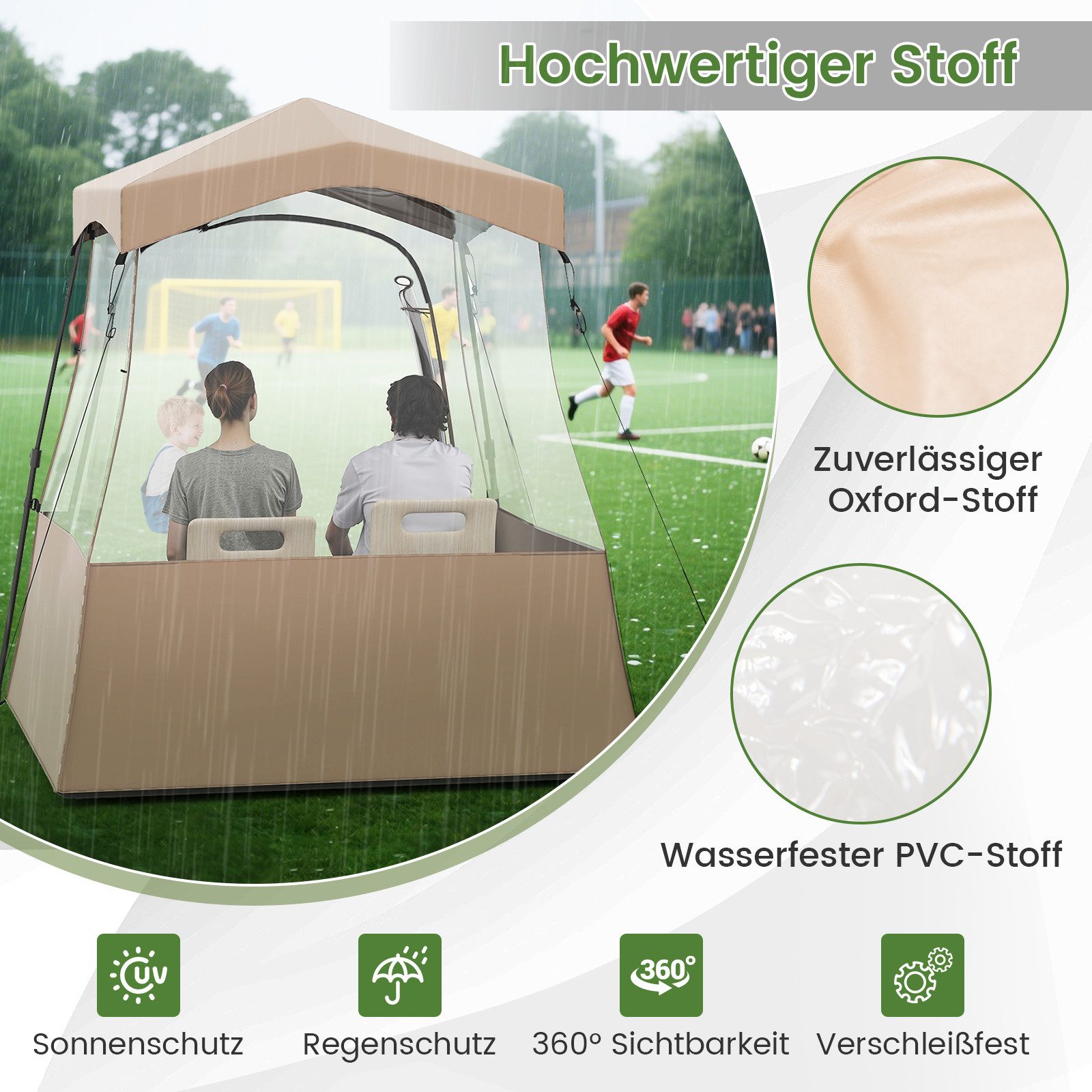 COSTWAY Wurfzelt, Personen: 3, Pop-Up-Campingzelt mit Tragetasche, PVC