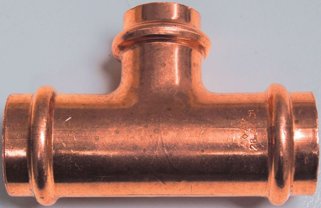 CORNAT Pressfitting Cornat Press-T-Stück Kupfer, ø 28 mm - ø 22 mm