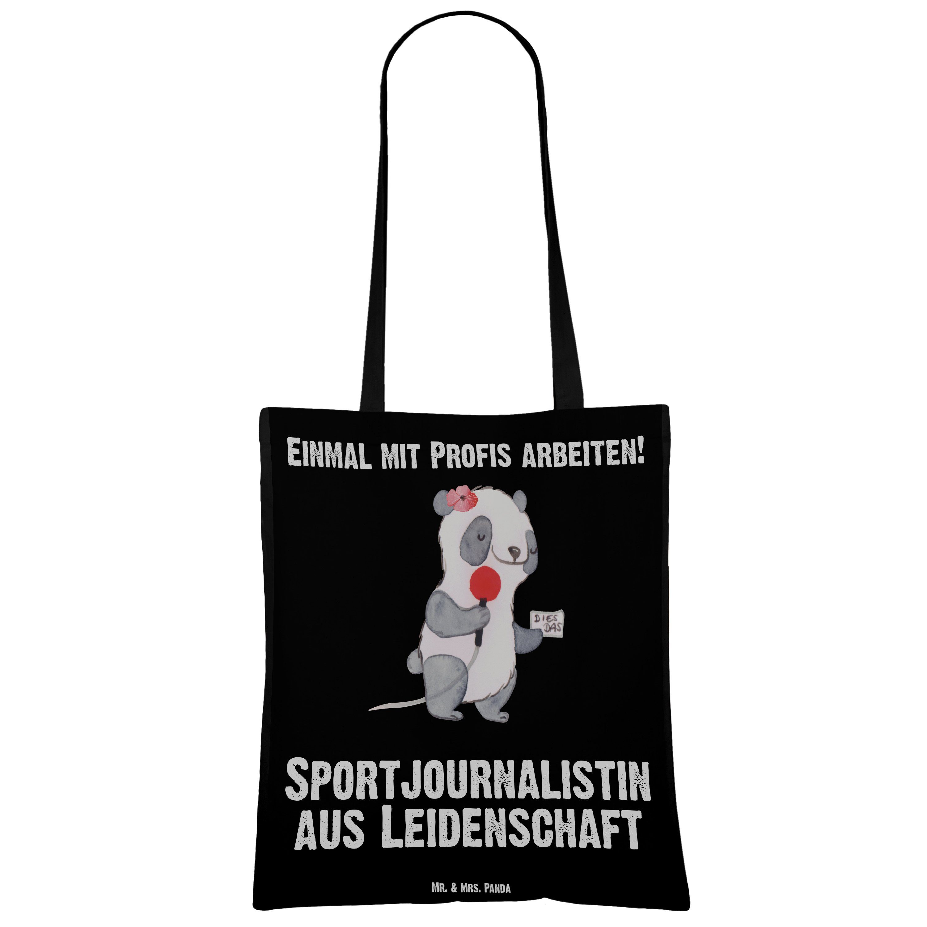 Mr. & Mrs. Sportjournalistin Mitarbeiter, Tragetasche Leidenschaft (1-tlg) Panda Geschenk, aus Schwarz - 