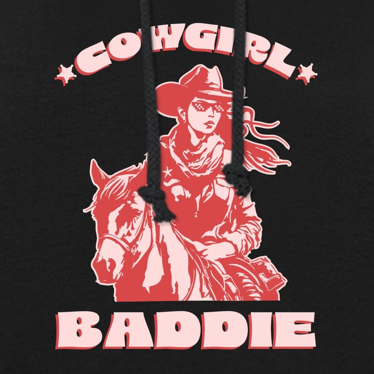 Spreadshirt Hoodie Cowgirl Baddie, Pferd Und Reiterin Style Damen Hoodie (1-tlg)