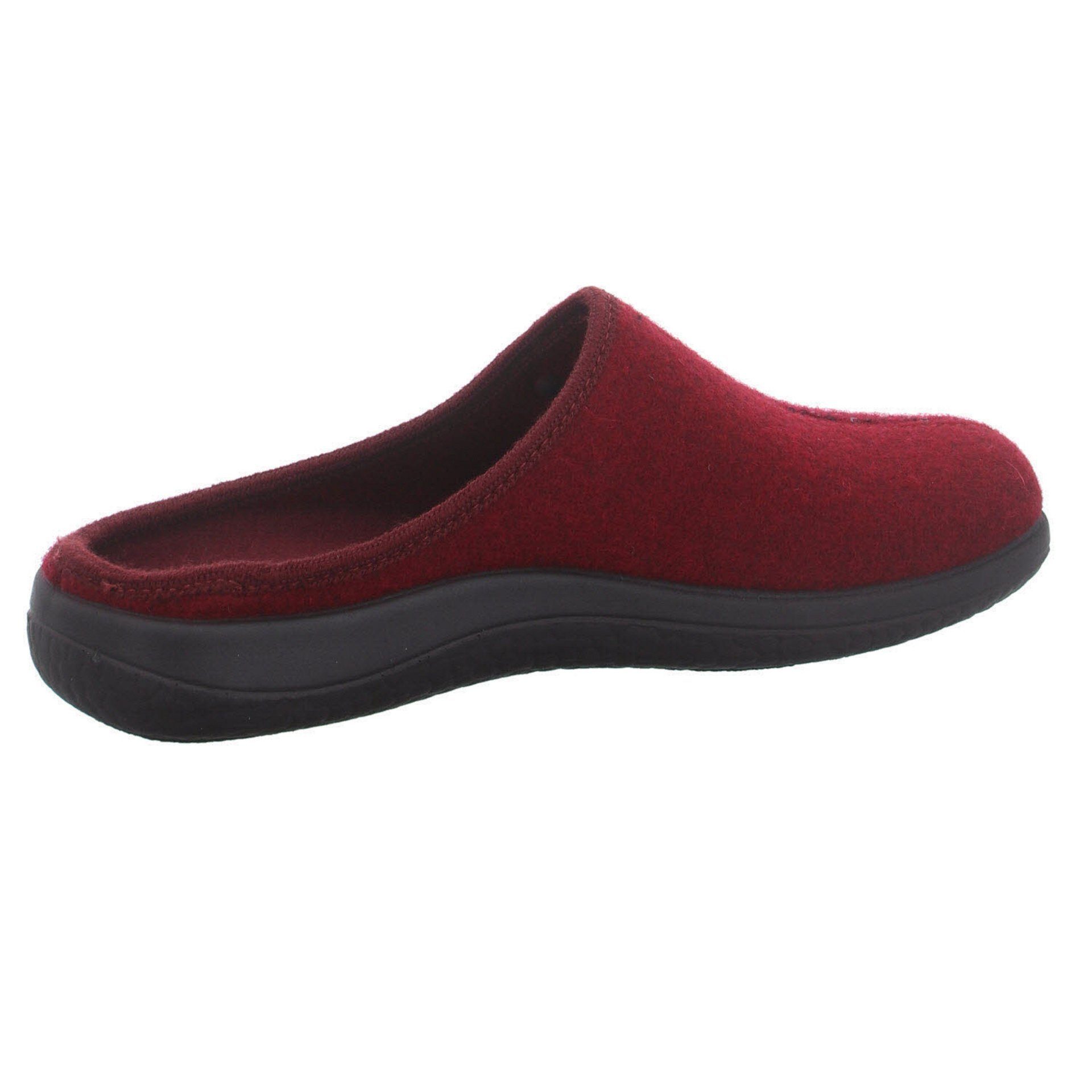 Textil Damen Hausschuh weinrot Hausschuh Rohde Hausschuhe Slipper