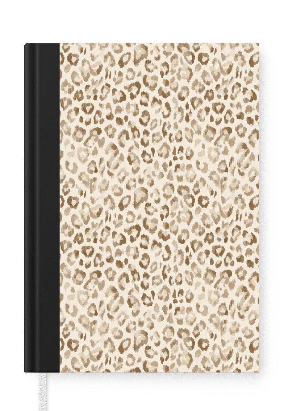 MuchoWow Notizbuch Leopard - Klassisch - Beige, Notebook, Notizblock a5, Tagebuch, Journal Liniert