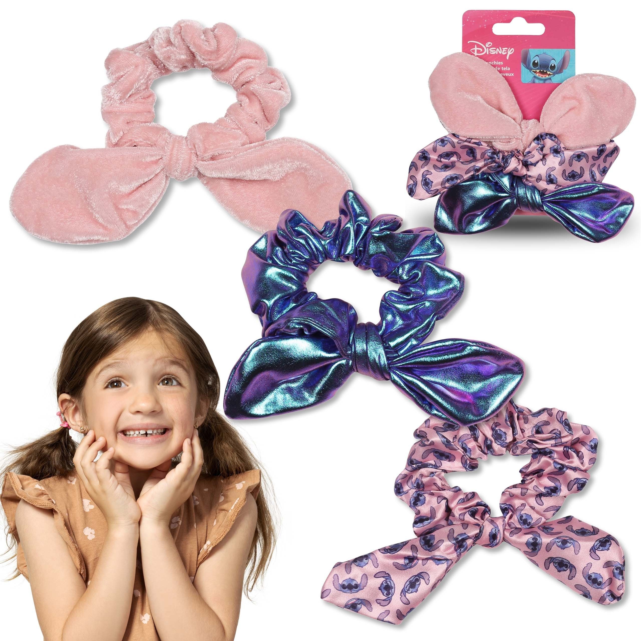 Stitch Haargummi Stitch Scrunchies mit Schleife, Haargummis 3er Set