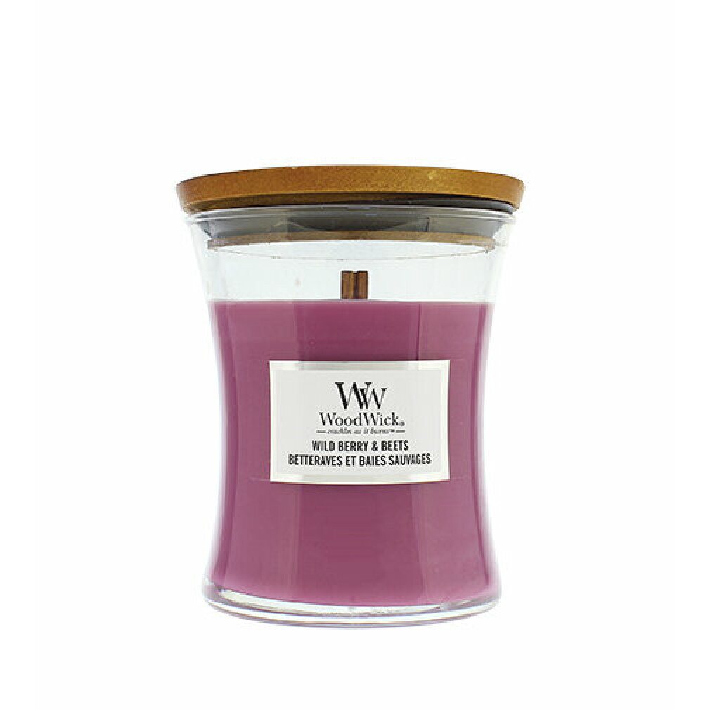 Woodwick Duftkerze Wild Berry & Beets Duftkerze mit Holzdocht 275 g