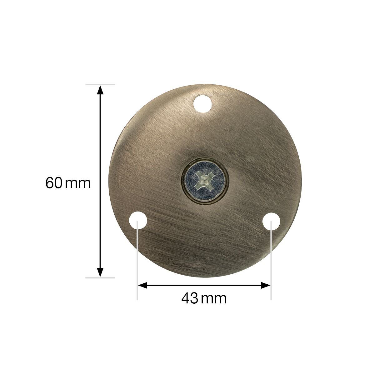 60 Ø design Durchmesser Anschraubplatte mm Möbelfuß yourself matt, 40/60 DESIGN - Ø 100-120 Edelstahl-Optik WAGNER Möbelbein justierbar, inkl. mm, nickel - / Verstellfuß x