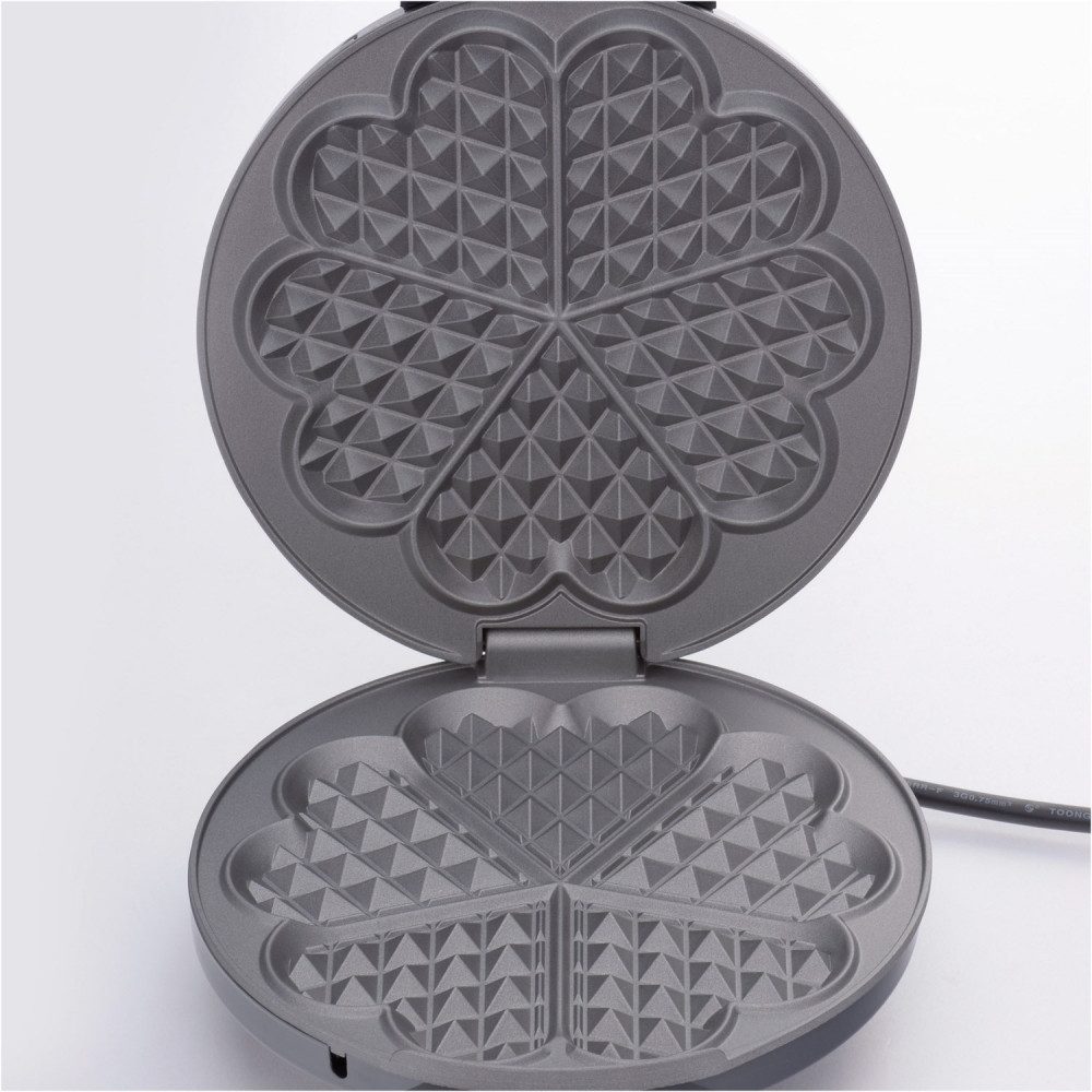 Cloer Waffeleisen Cloer 1625 Waffelautomat für perfekte Waffeln dunkelgrau., 930.0 W